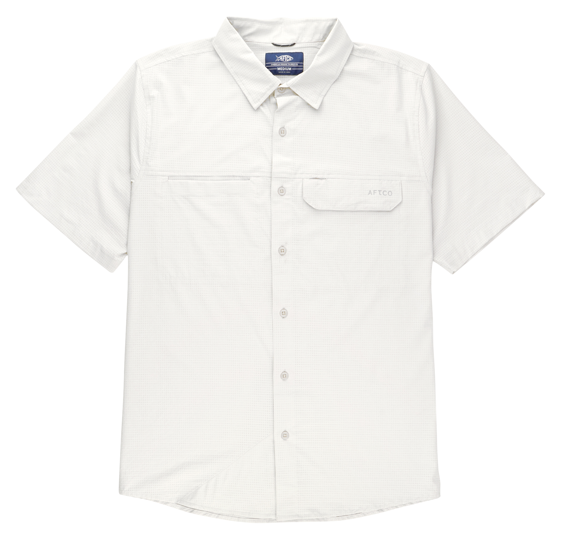 Image of AFTCO Air-O Mesh Tech Short-Sleeve Shirt for Men - Harbor Gray - S