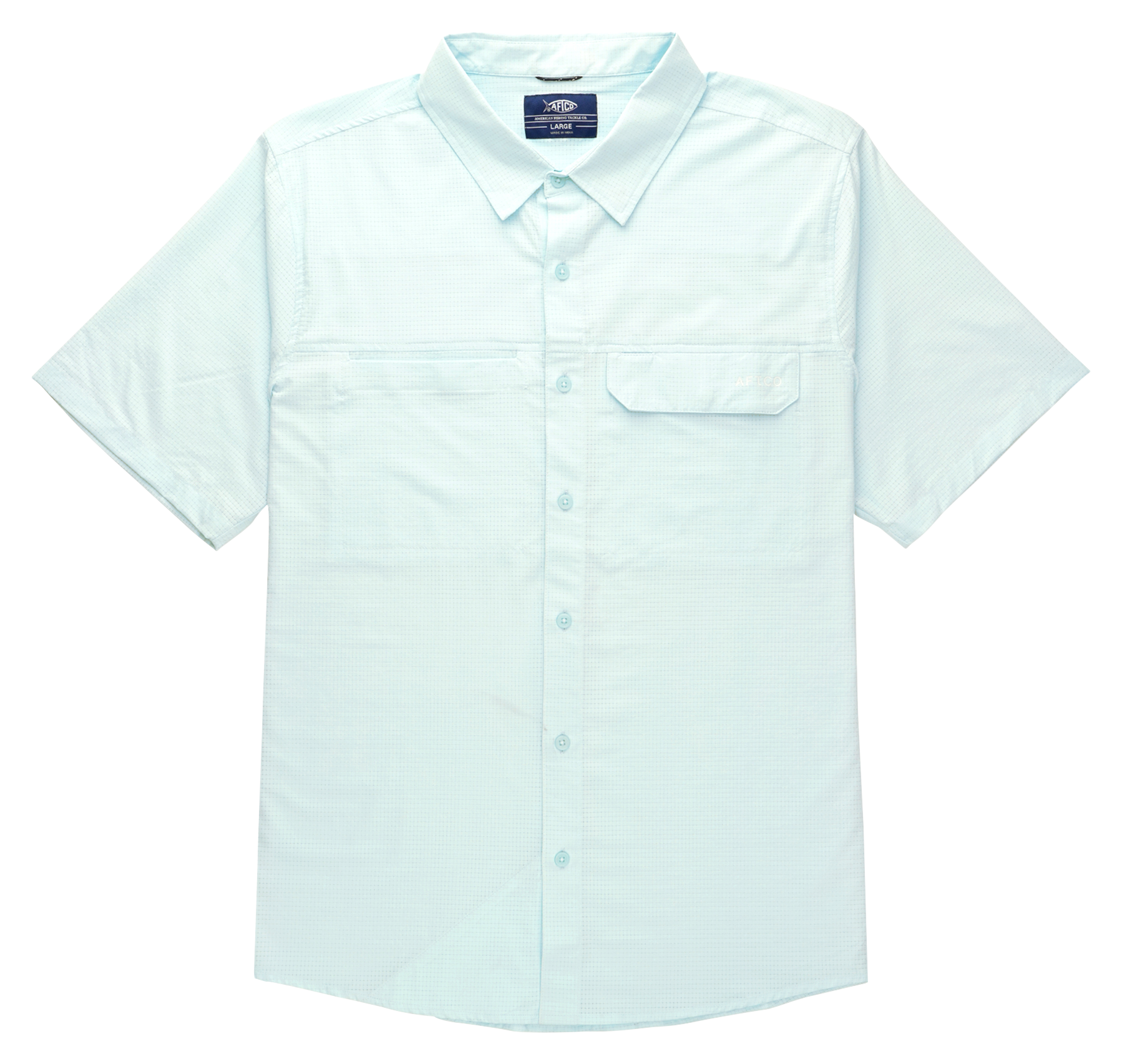 Image of AFTCO Air-O Mesh Tech Short-Sleeve Shirt for Men - Quiet Tide