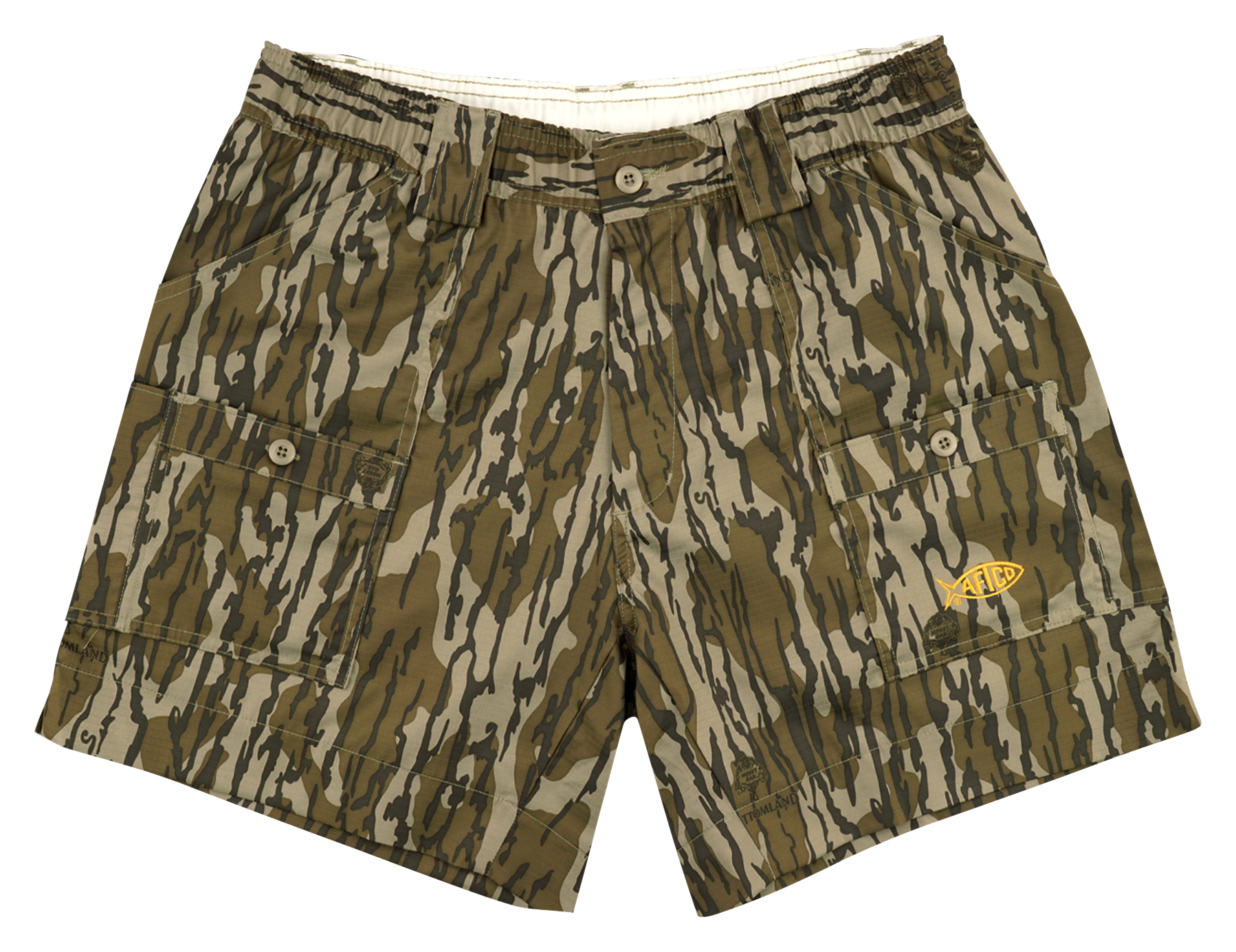 Image of AFTCO Original Fishing Shorts for Men - Mossy Oak Bottomland - 42
