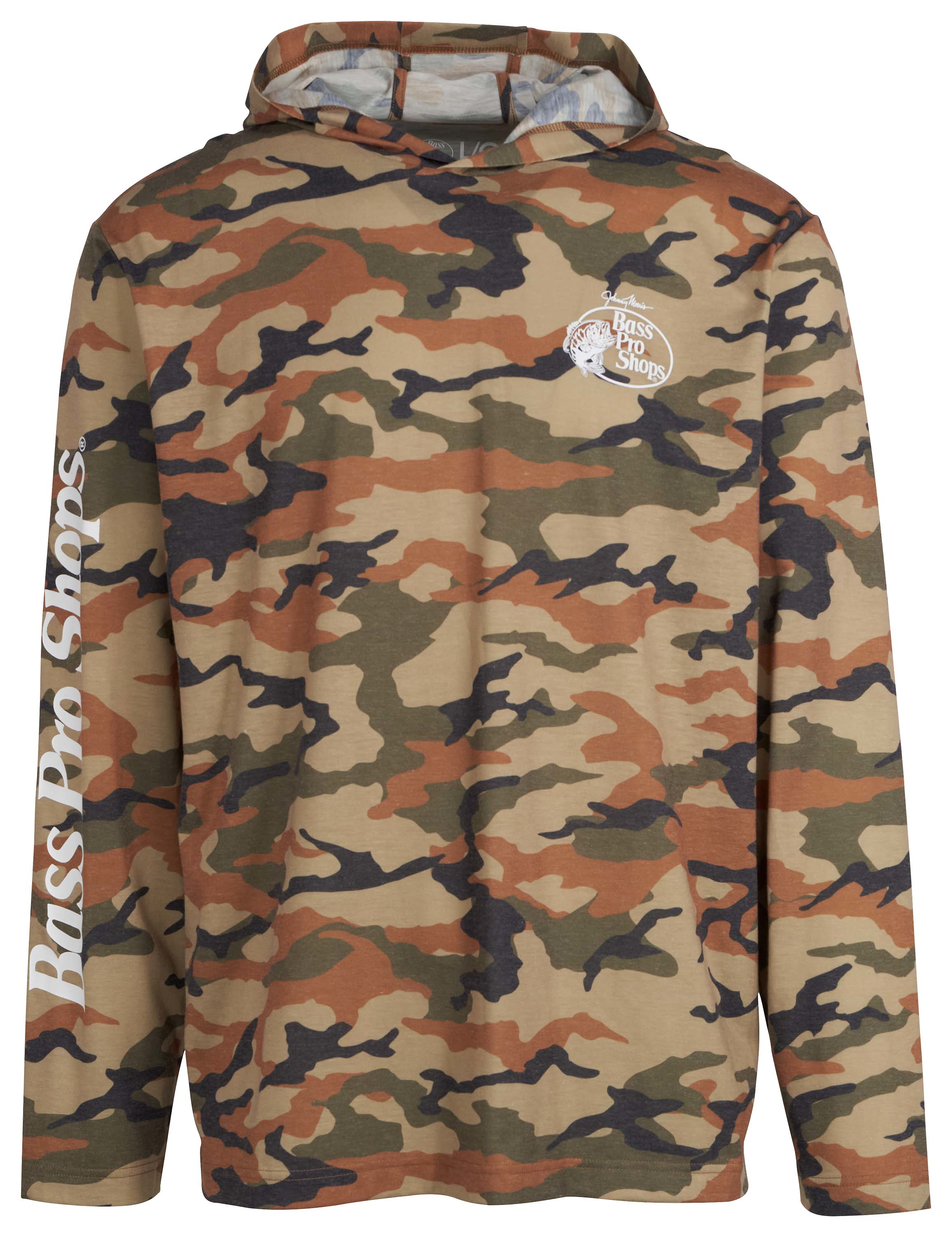 BASS PRO SHOPS Hooded Camo Long-Sleeve T-Shirt for Men