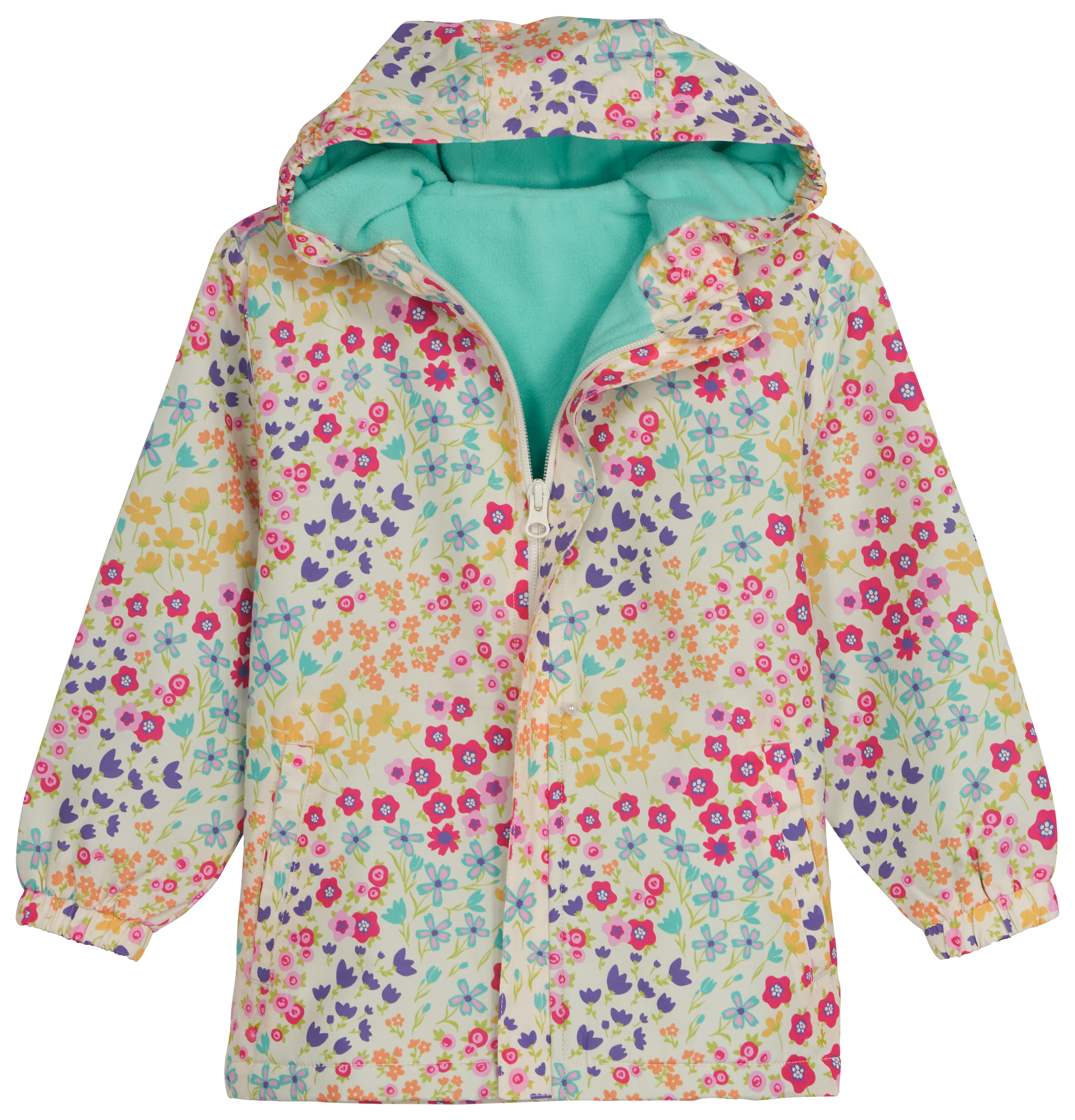 Image of Bass Pro Shops Hooded Trail Jacket for Toddlers - Ditsy Floral - 4T