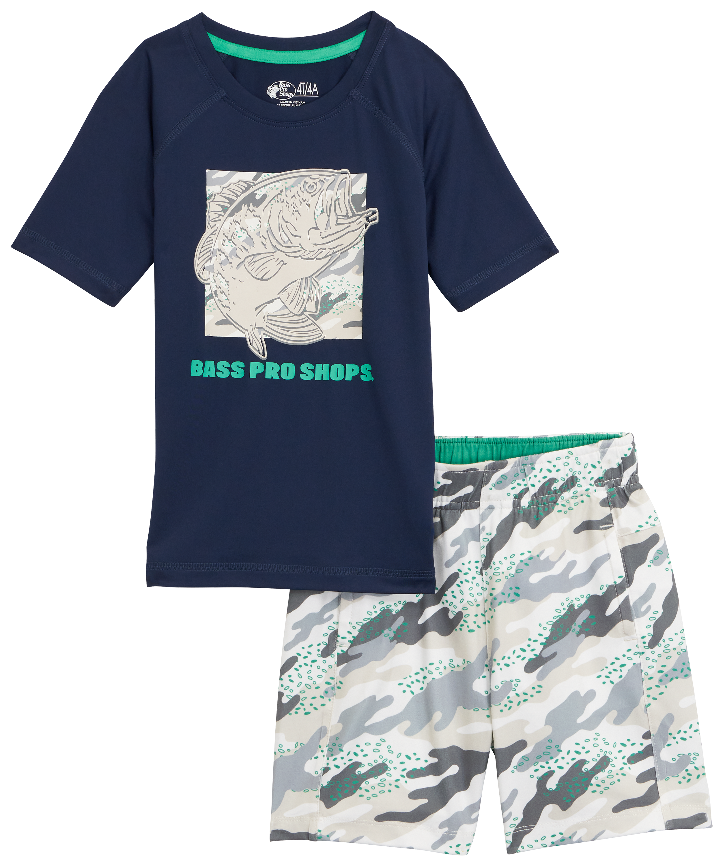 Bass Pro Shops Performance Short-Sleeve T-Shirt and Shorts Set for Toddler Boys                                                 