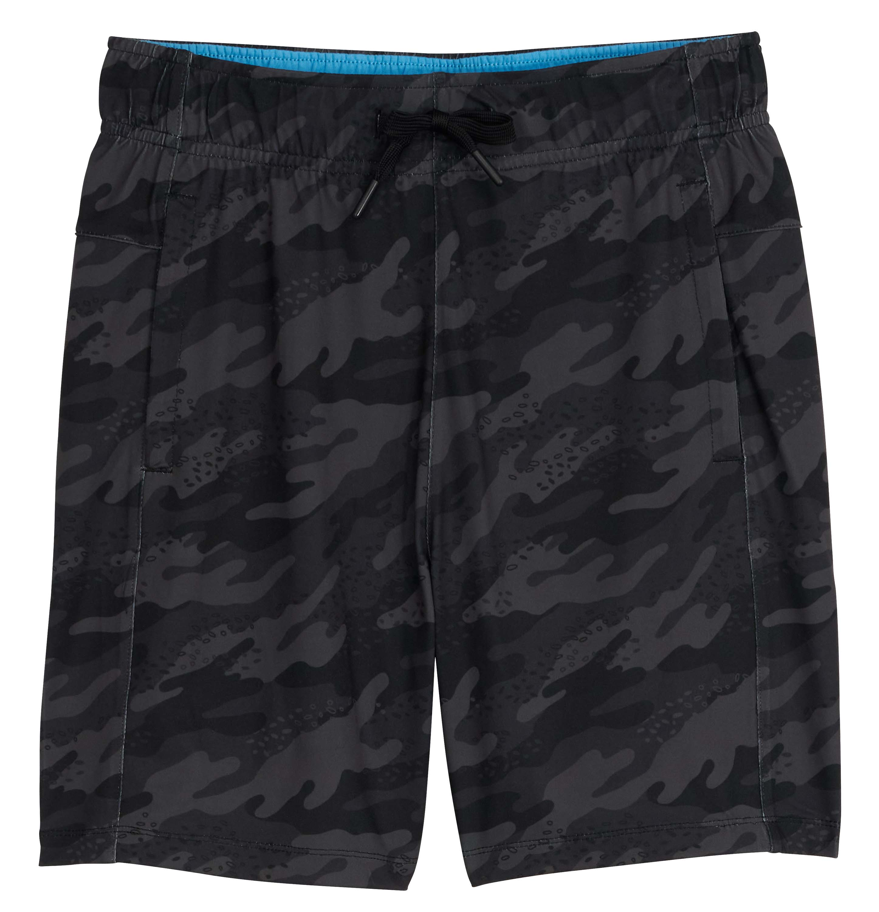 Image of Bass Pro Shops Performance Shorts with Drawstring for Kids - Black Camo