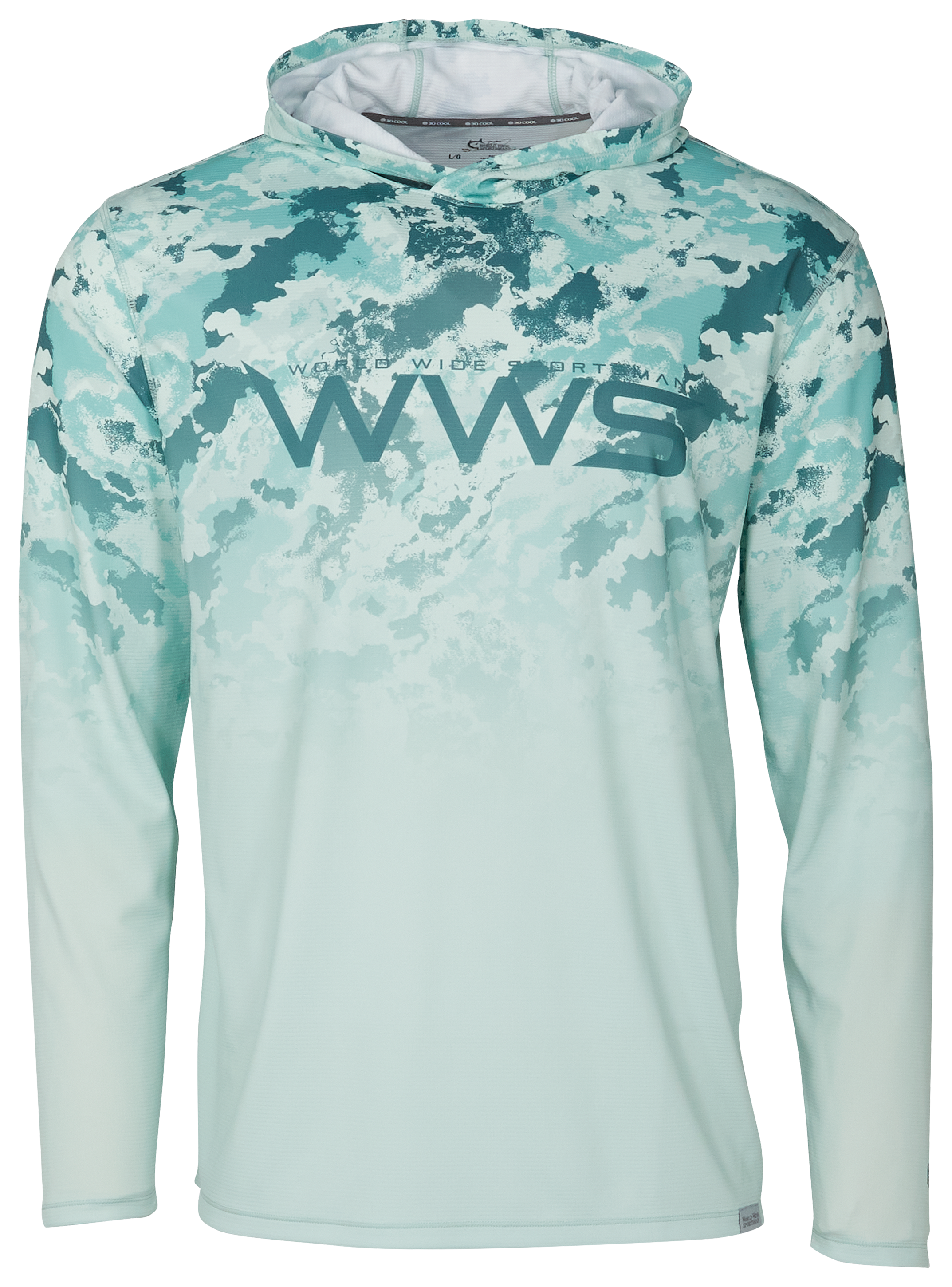 WORLD WIDE SPORTSMAN 3D Cool Casting Long-Sleeve Hoodie- Surf Spray Swell