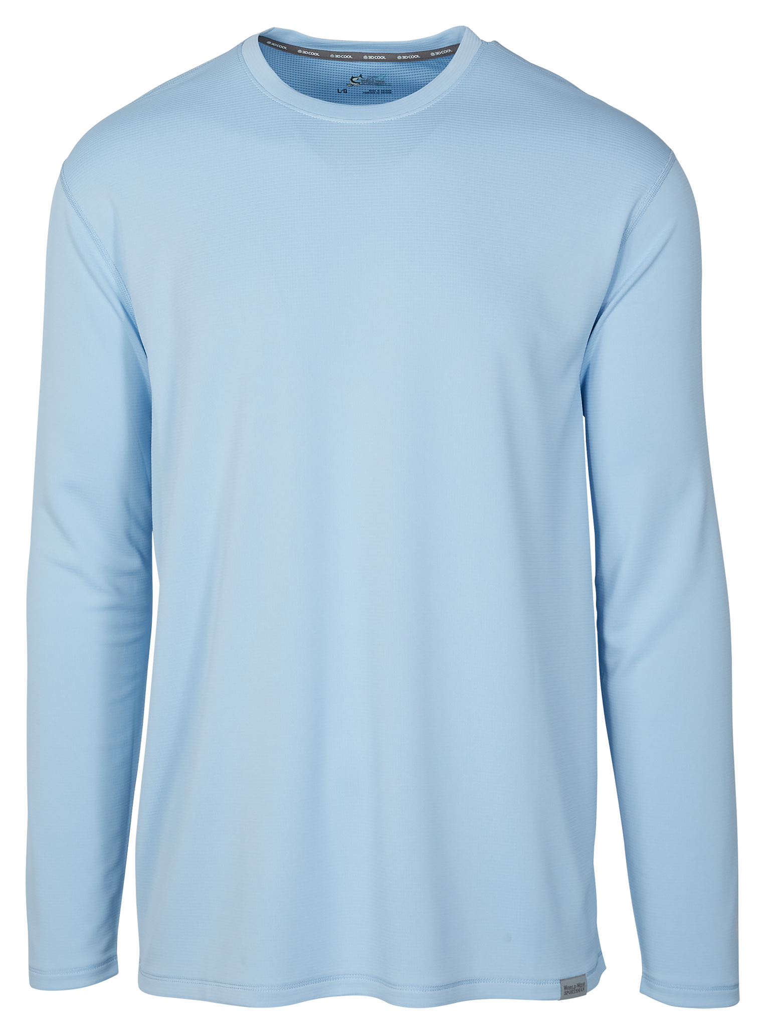 Image of World Wide Sportsman 3D Cool Solid Casting Long-Sleeve T-Shirt for Men - Blue Bell - L