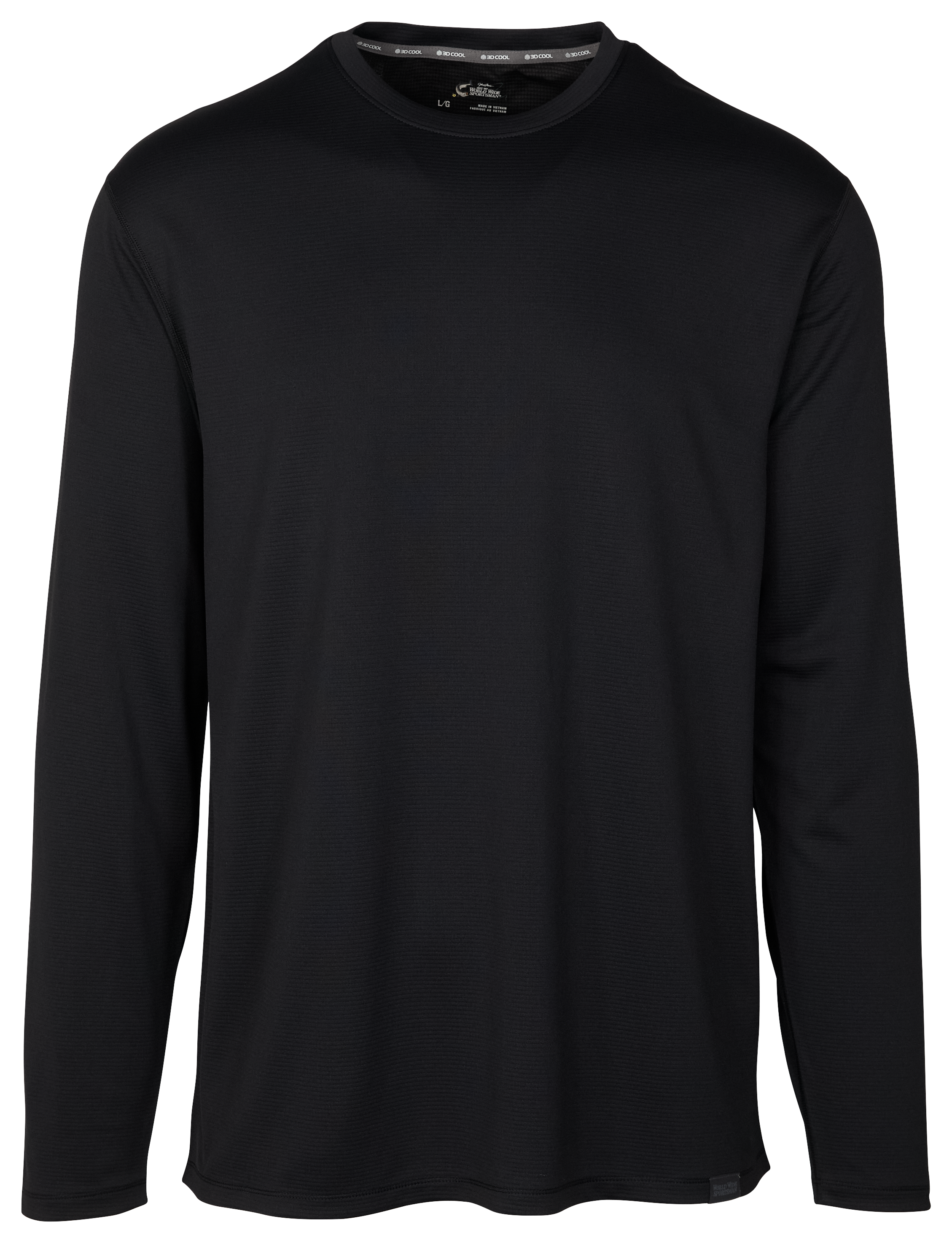 Image of World Wide Sportsman 3D Cool Casting Long-Sleeve T-Shirt - Jet Black - L