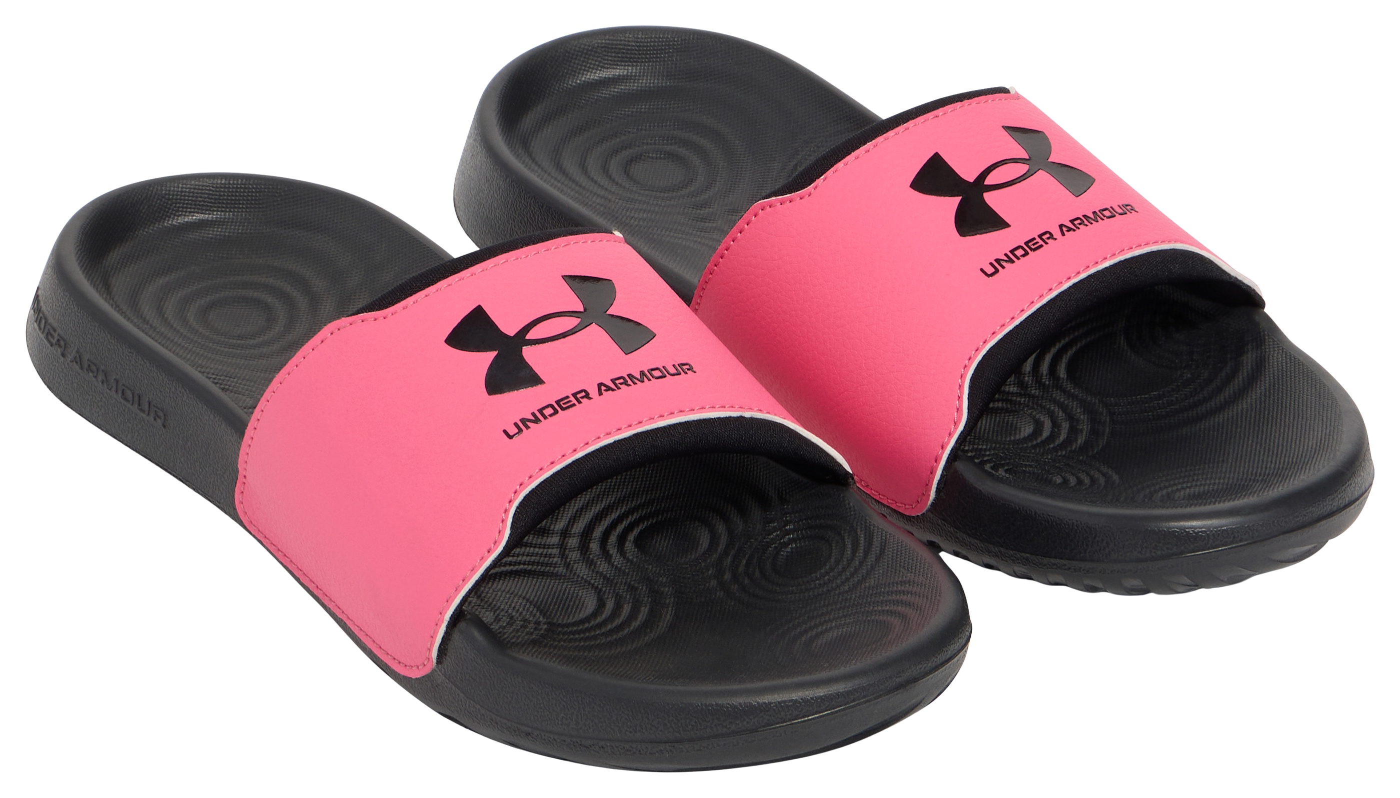 Image of Under Armour Ignite Select Slides for Kids - Black/Super Pink - 1 Kids