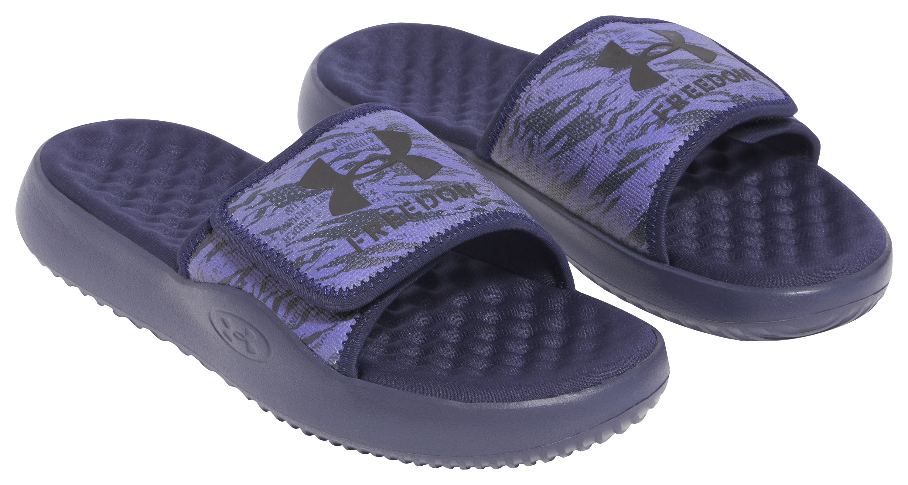 Image of Under Armour Ignite Pro 8 Freedom Slides for Men - Midnight Navy