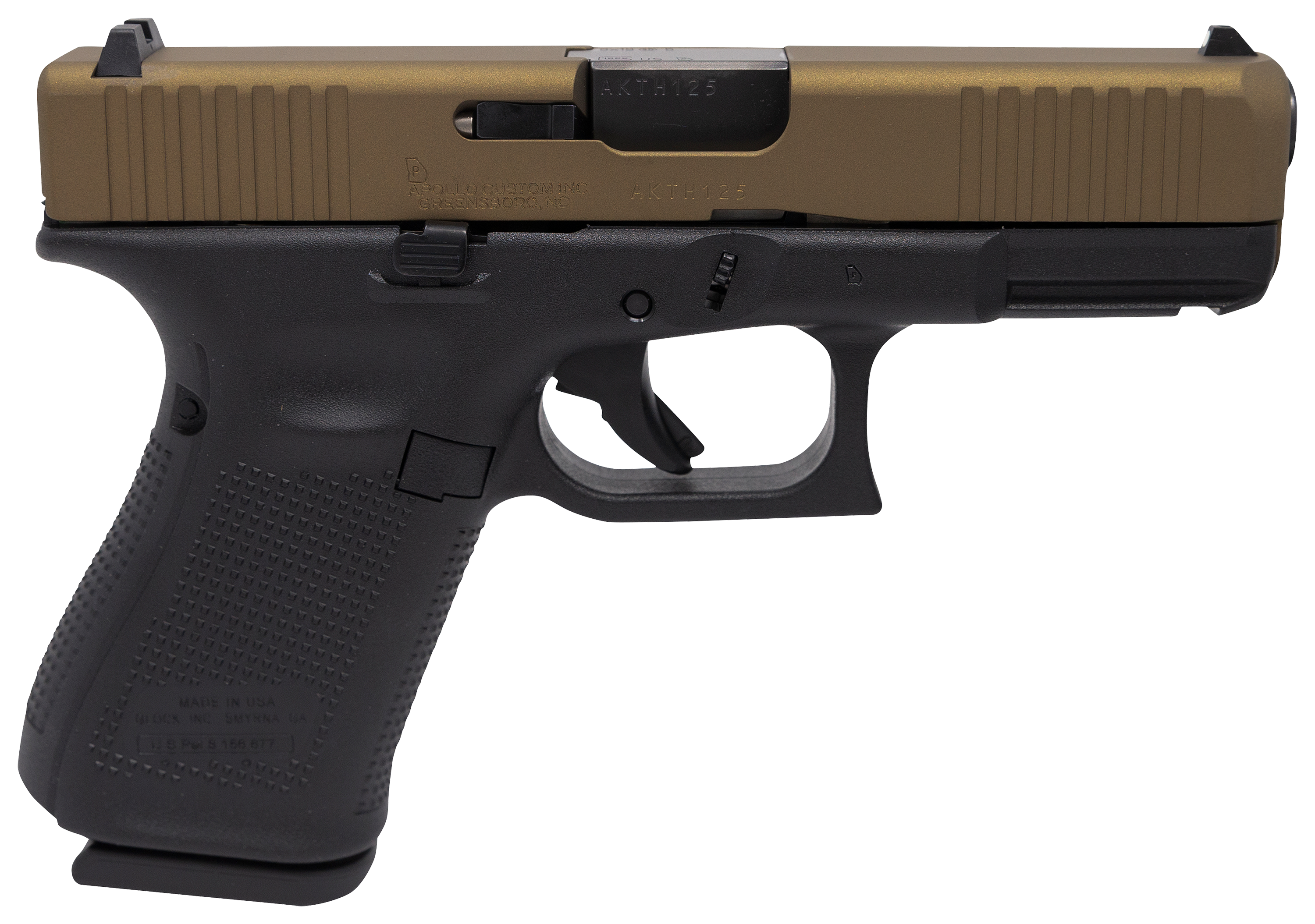 GLOCK 19 Gen5 Semi-Auto Pistol - 9mm - Burnt Bronze - 15 Rounds - Glock