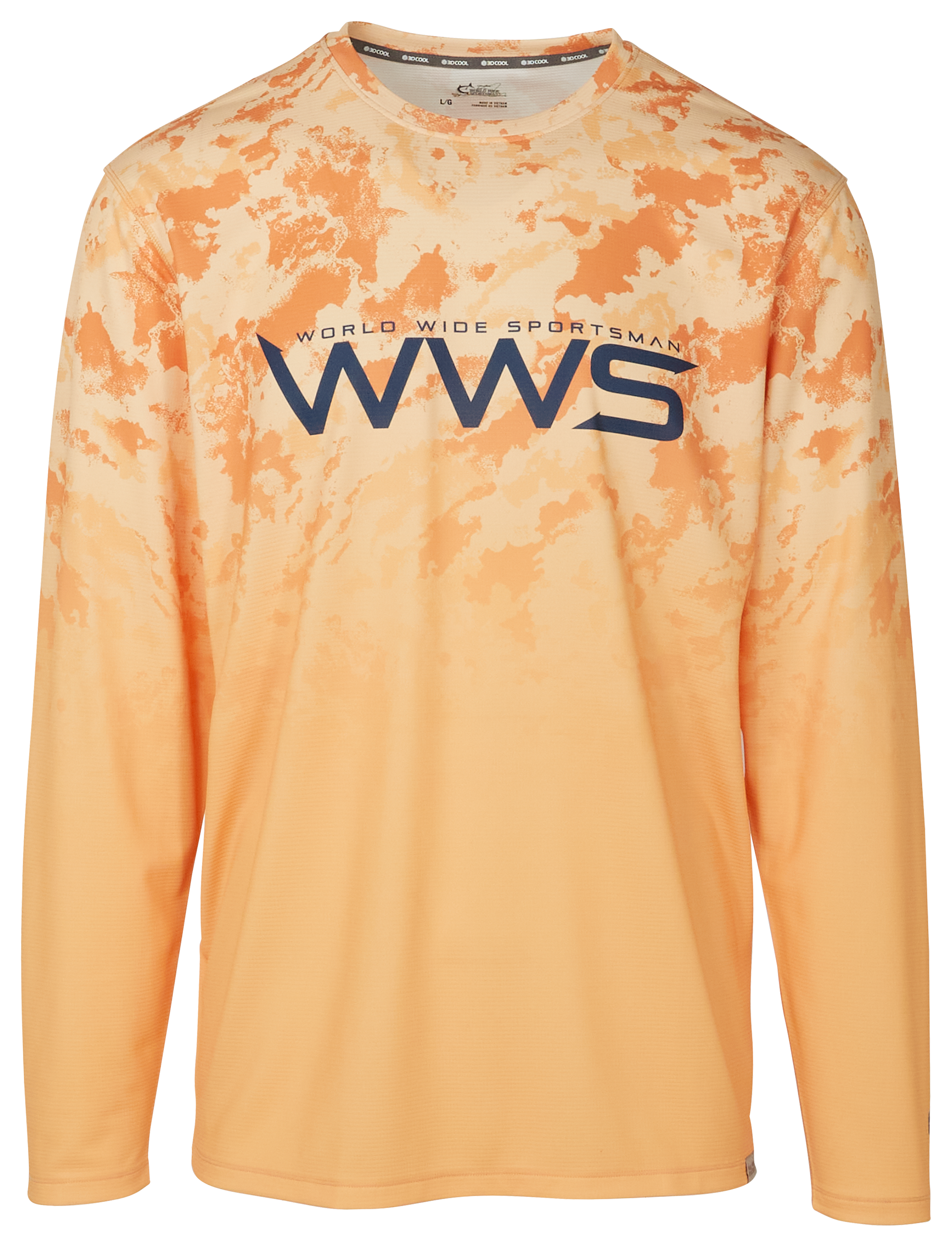 Image of World Wide Sportsman 3D Cool Long-Sleeve Casting Shirt - Apricot Ice Swell