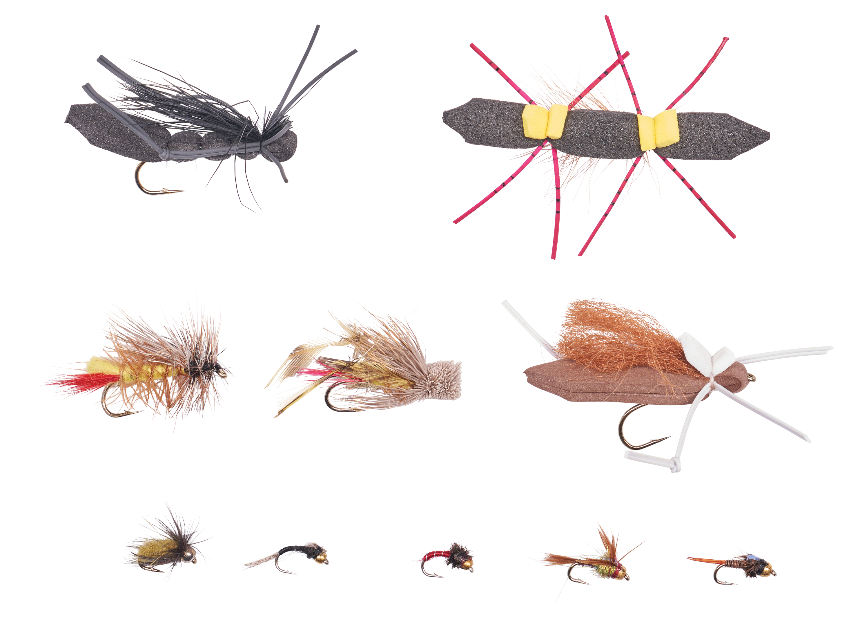 WHITE RIVER FLY SHOP 10-Piece Riseform Hopper-Dropper Fly Assortment