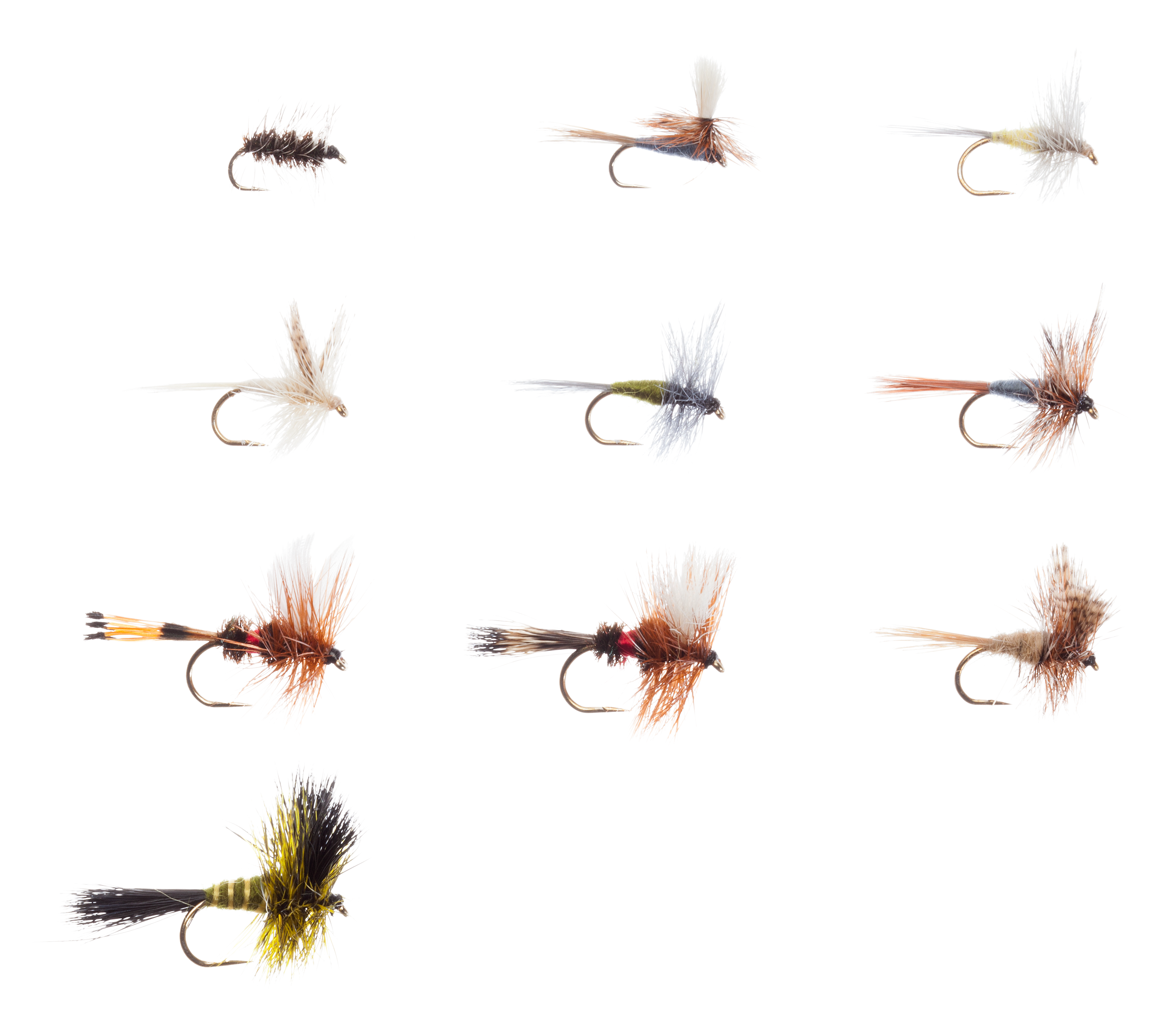 WHITE RIVER FLY SHOP 10-Piece Riseform Barbless Dry-Fly Assortment