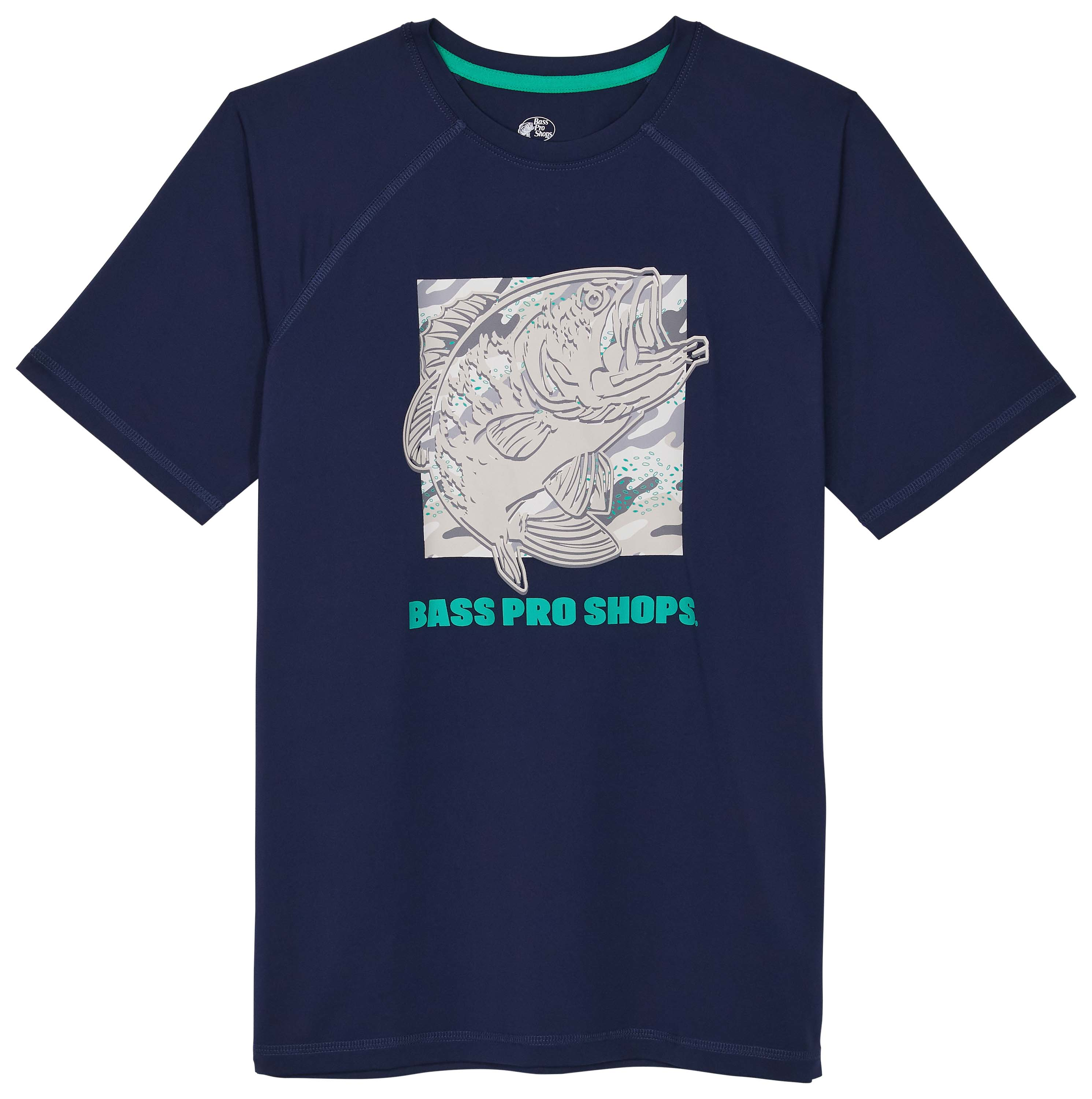 Image of Bass Pro Shops Performance Short-Sleeve T-Shirt for Kids - Navy
