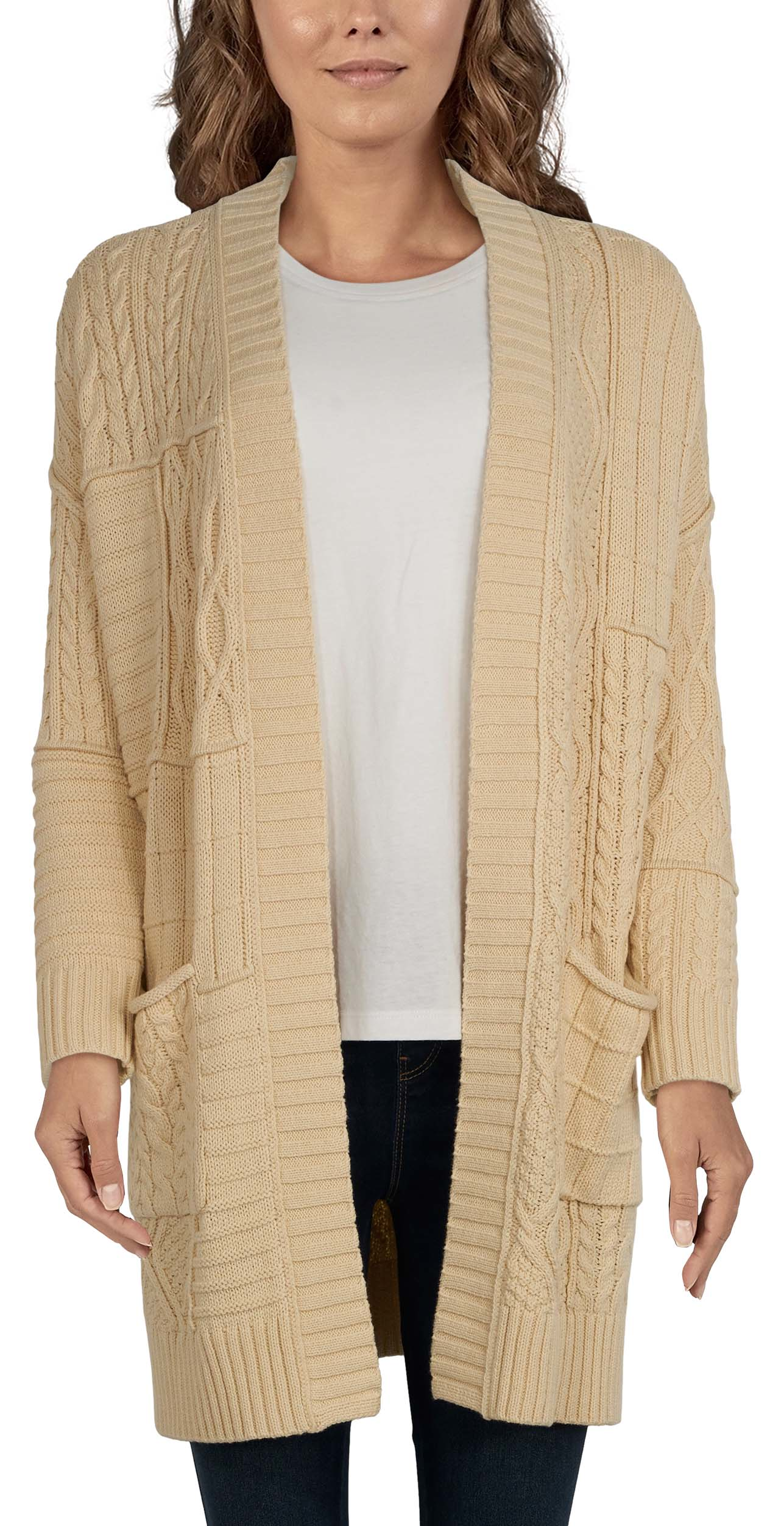 Image of Natural Reflections Lake Shore Cardigan - Wood Ash - L