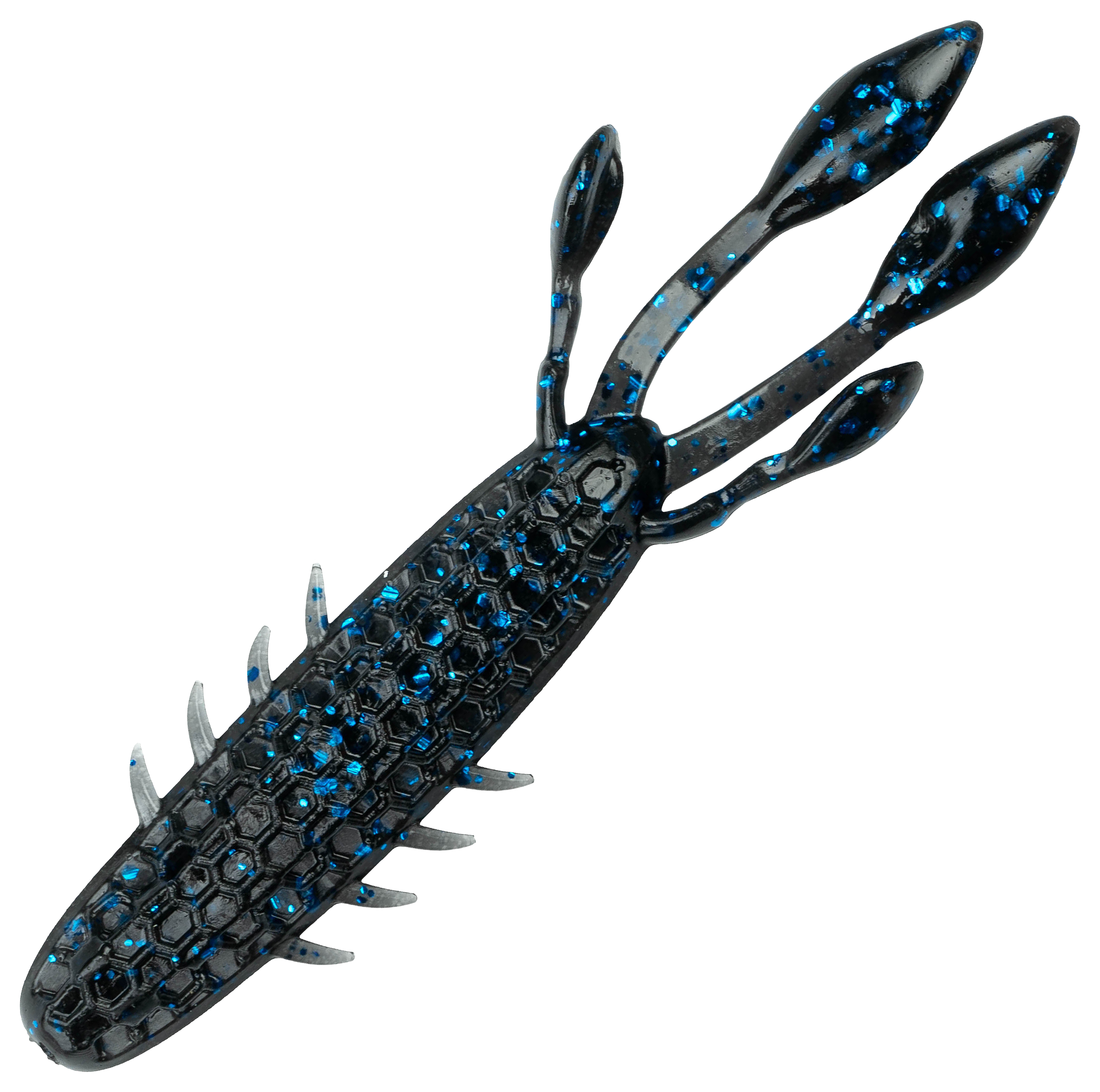 Image of NetBait Baitfuel HexTek Eko Craw - Black/Blue Flake