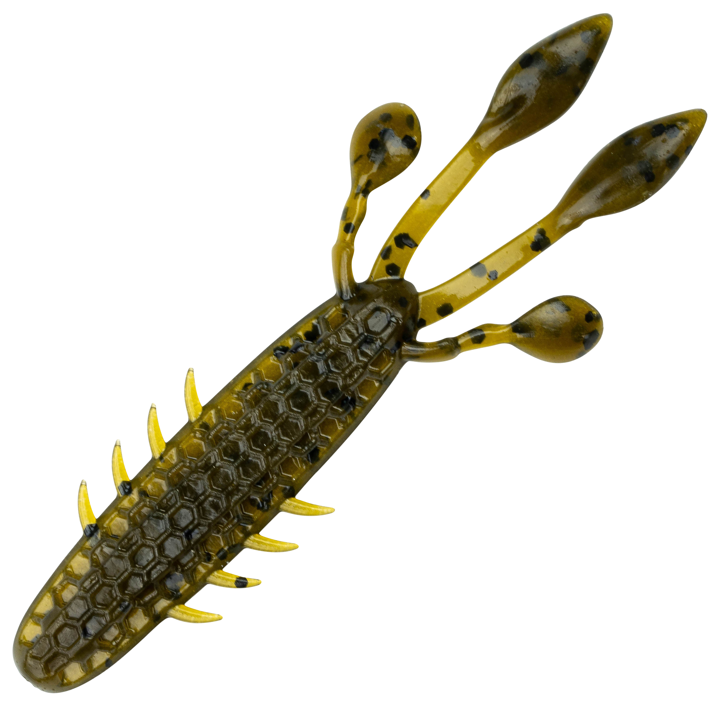 Image of NetBait Baitfuel HexTek Eko Craw - Green Pumpkin