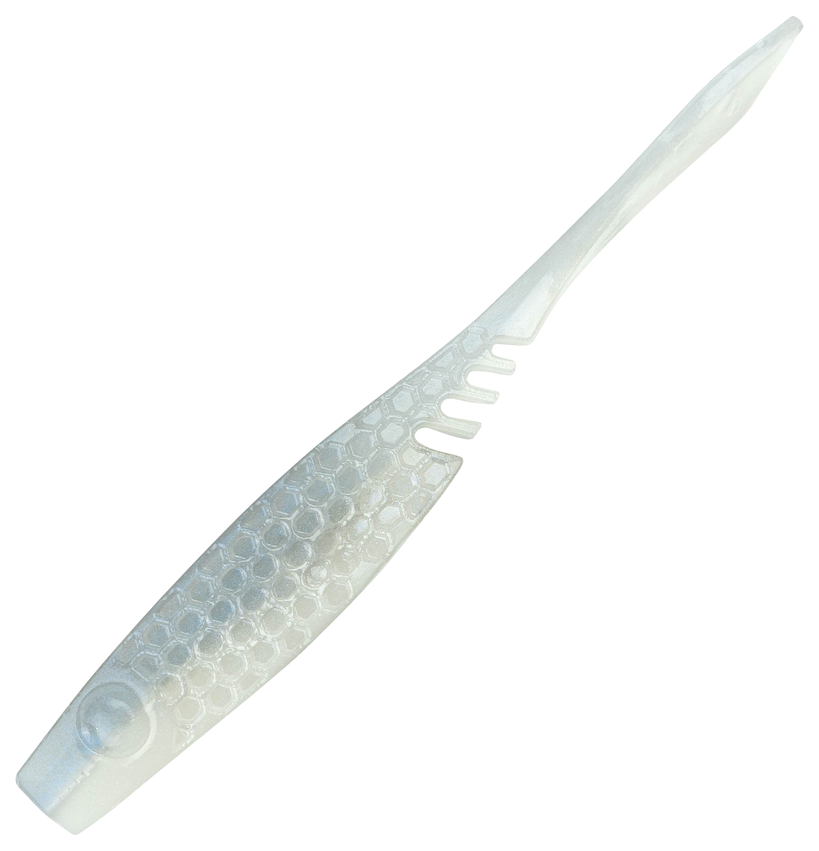 Image of "NetBait BaitFuel HexTek Eko Shad - Albino Shad - 4"""