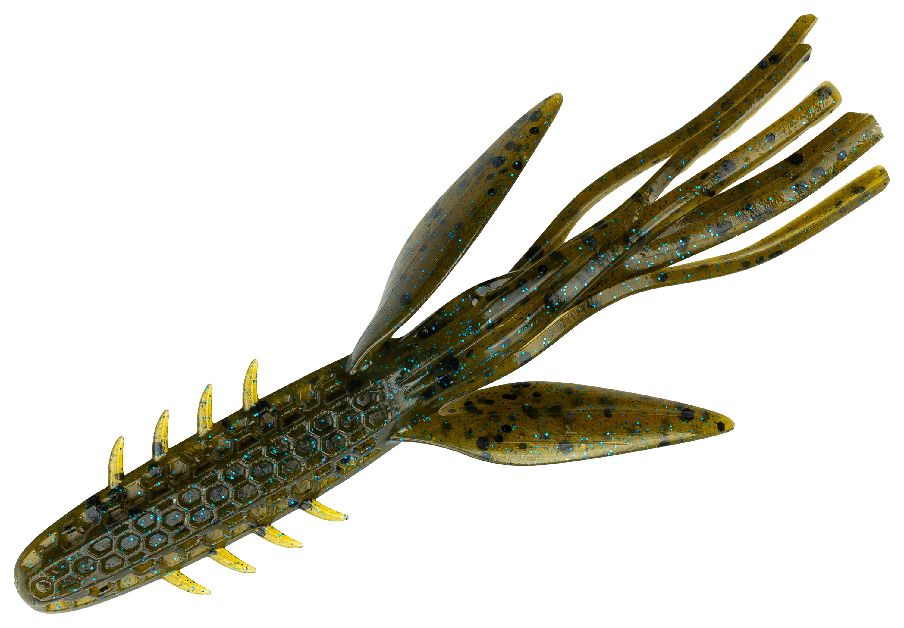 Image of NetBait BaitFuel HexTek Big Boar Tube - Green Pumpkin/Blue Flake