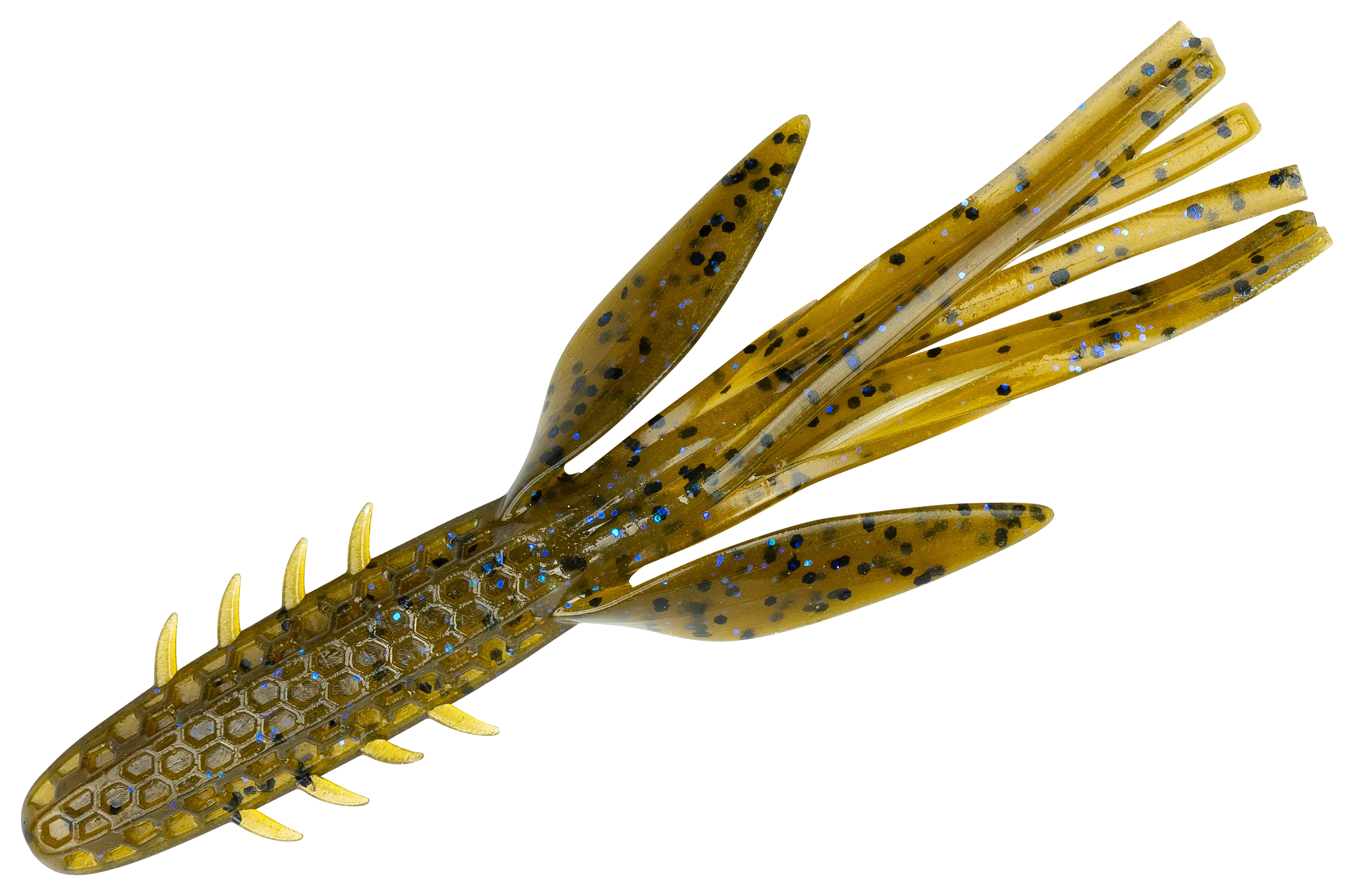 Image of NetBait BaitFuel HexTek Big Boar Tube - Green Pumpkin/Violet Flake