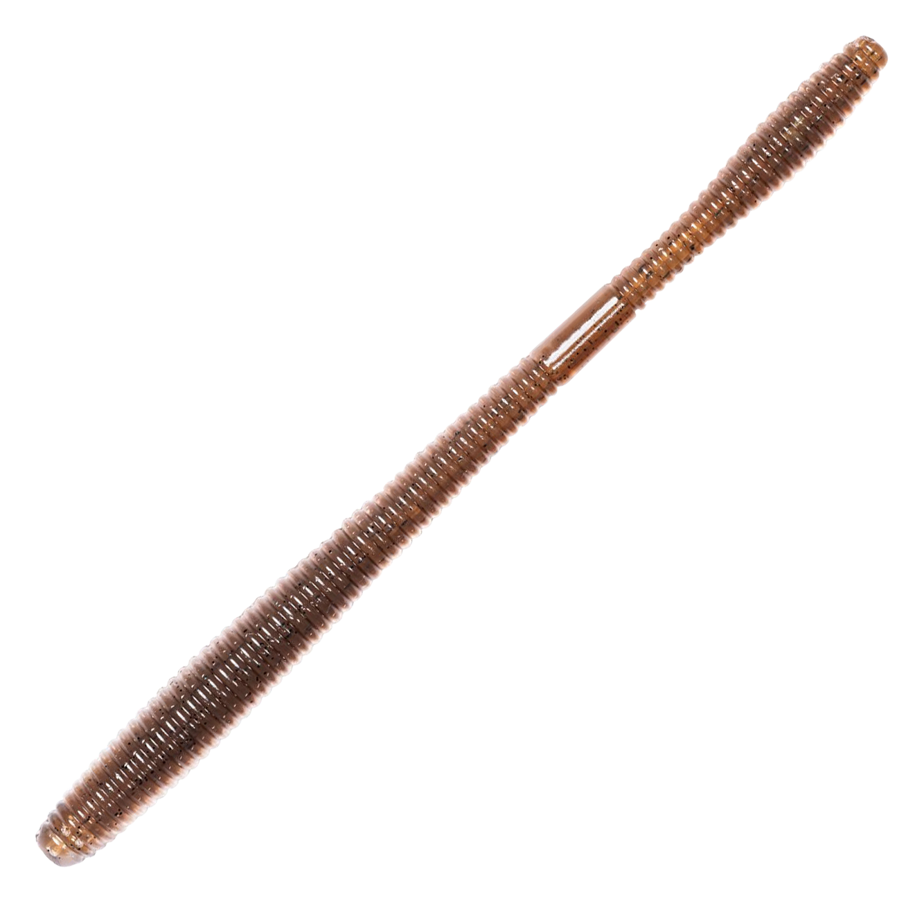 Image of "LIVETARGET Straight Tail Worm Bait - Brown/Black - 6-1/2"""