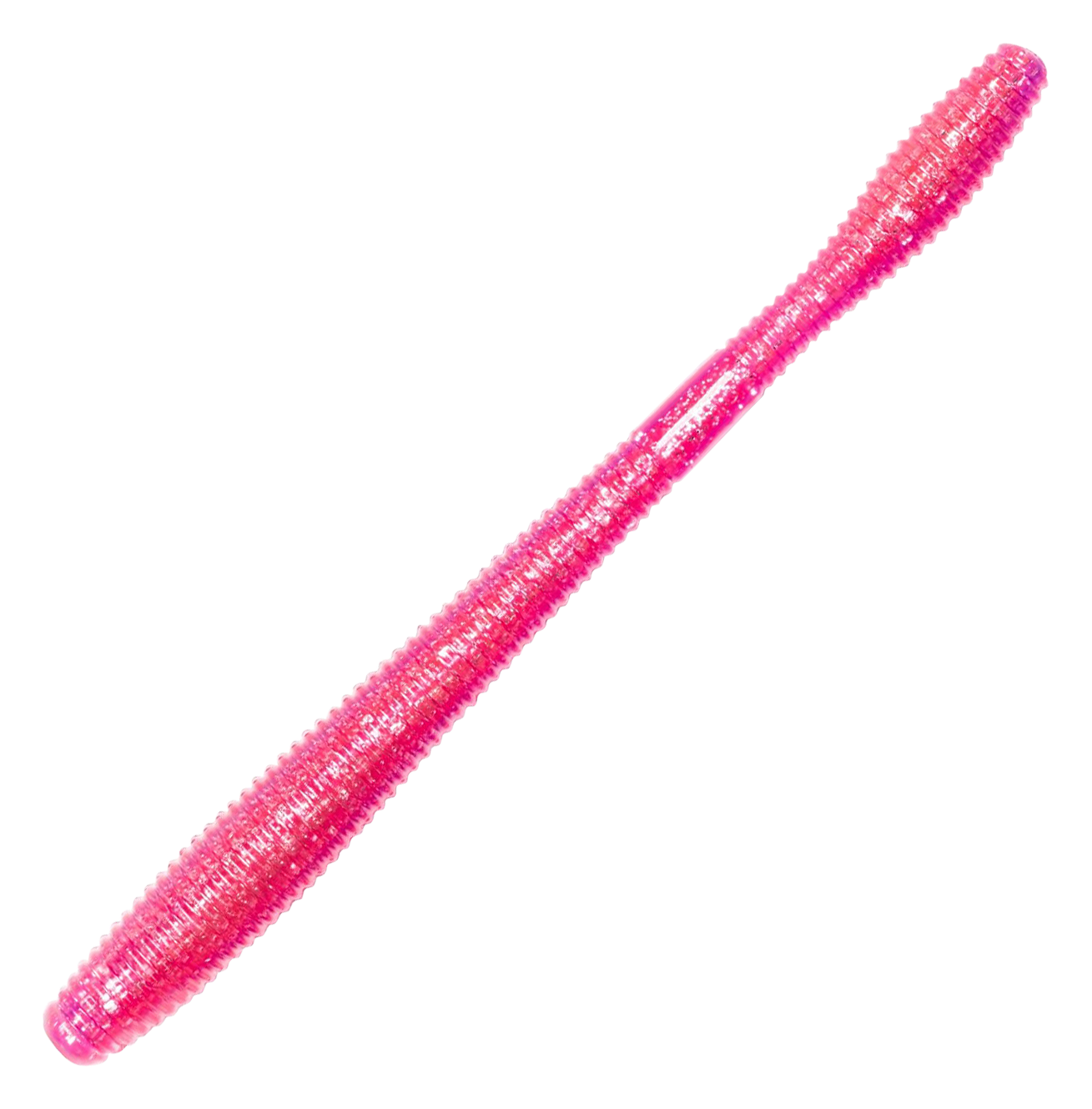 Image of "LIVETARGET Straight Tail Worm Bait - Pink/Purple - 4-1/2"""