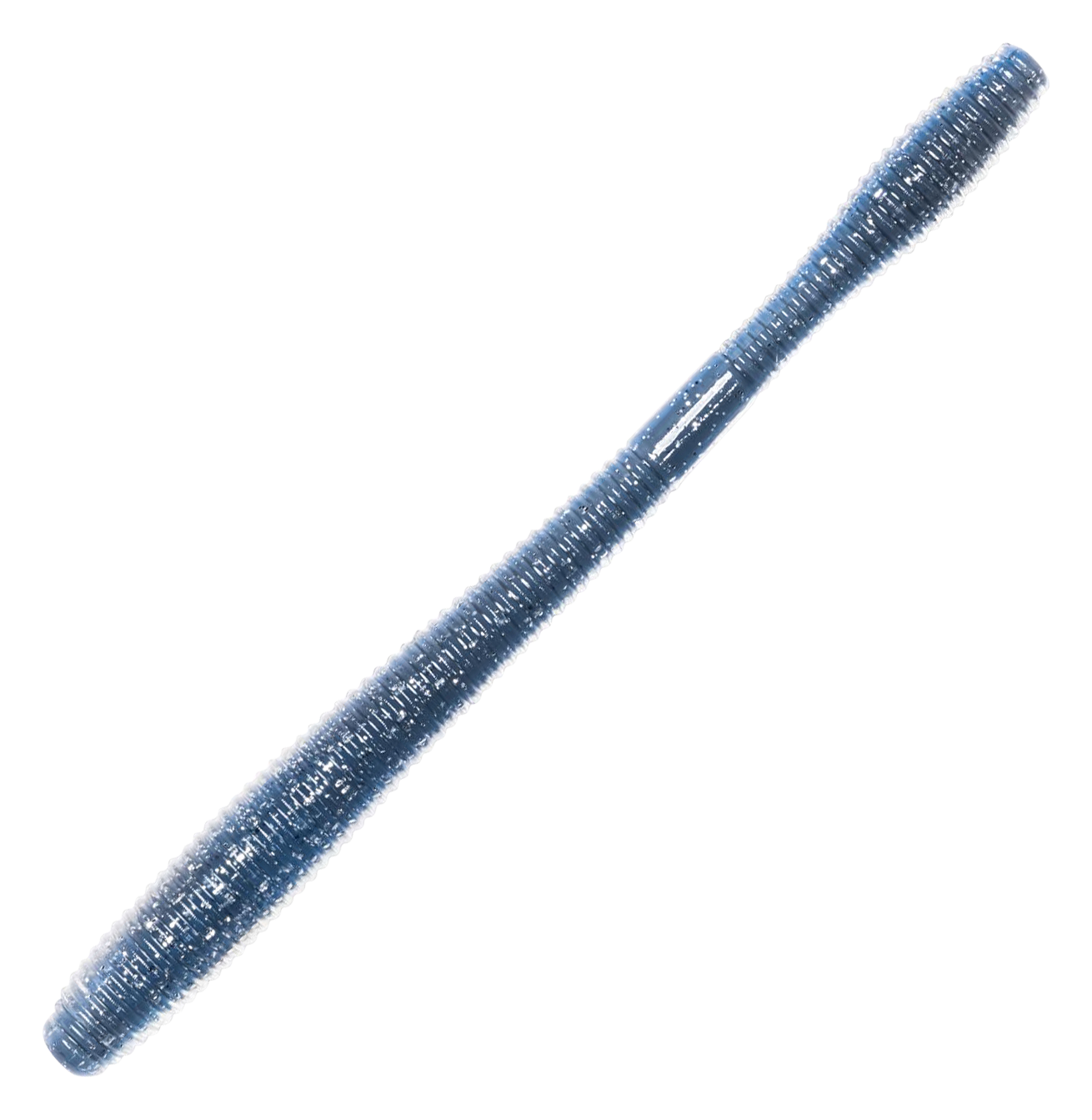 Image of "LIVETARGET Straight Tail Worm Bait - Silver/Blue - 4-1/2"""