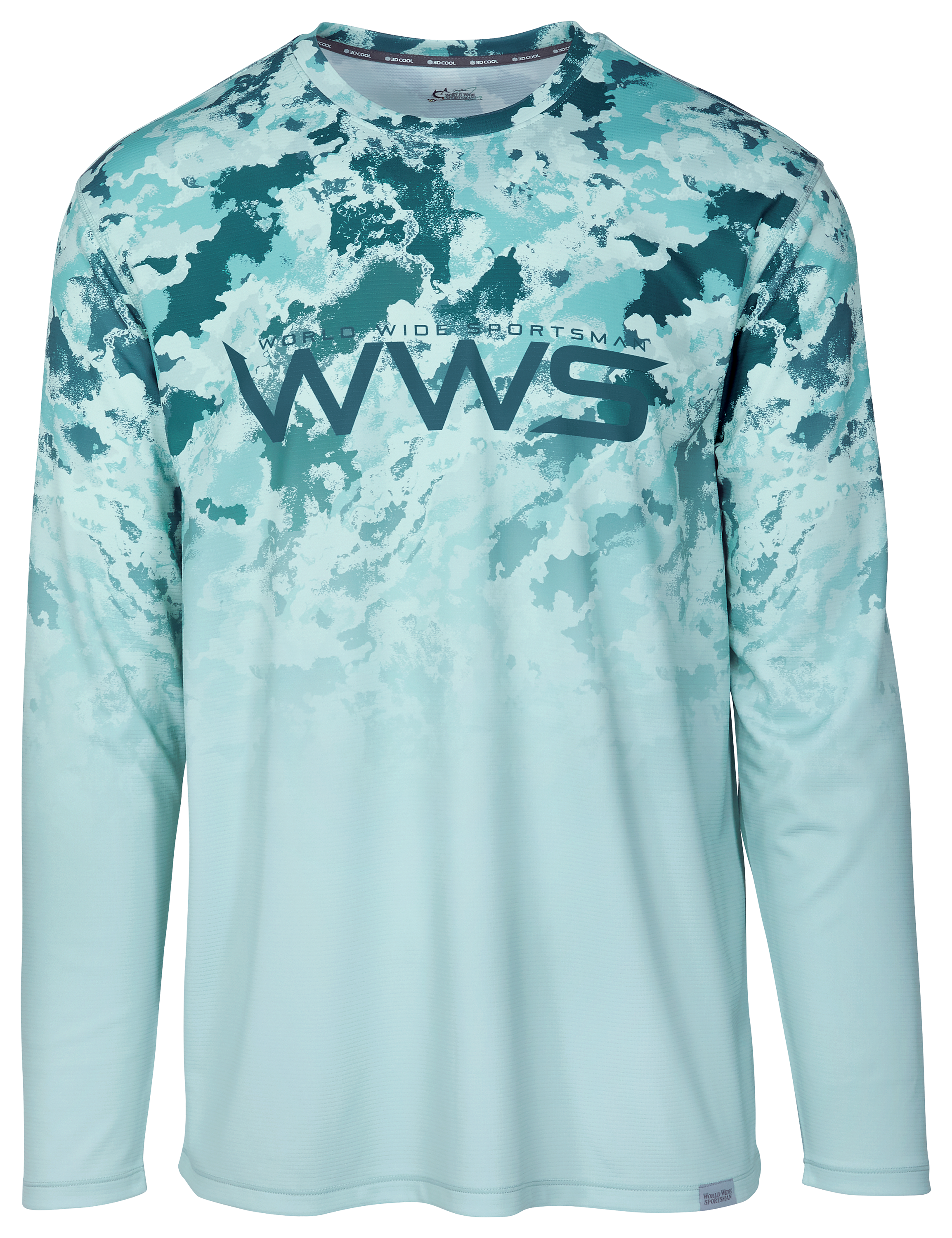Image of World Wide Sportsman 3D Cool Long-Sleeve Casting Shirt - Surf Spray Swell
