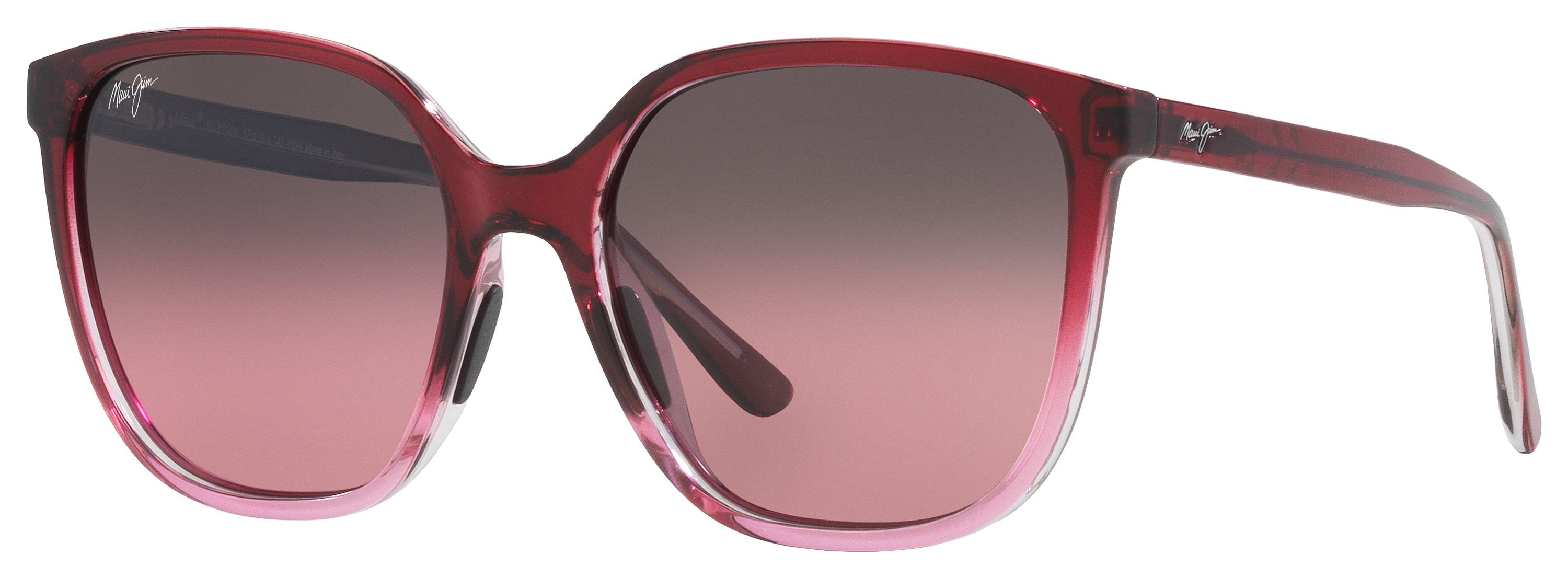 Image of Maui Jim Good Fun Glass Polarized Sunglasses for Ladies - Raspberry Fade/Maui Rose - Large