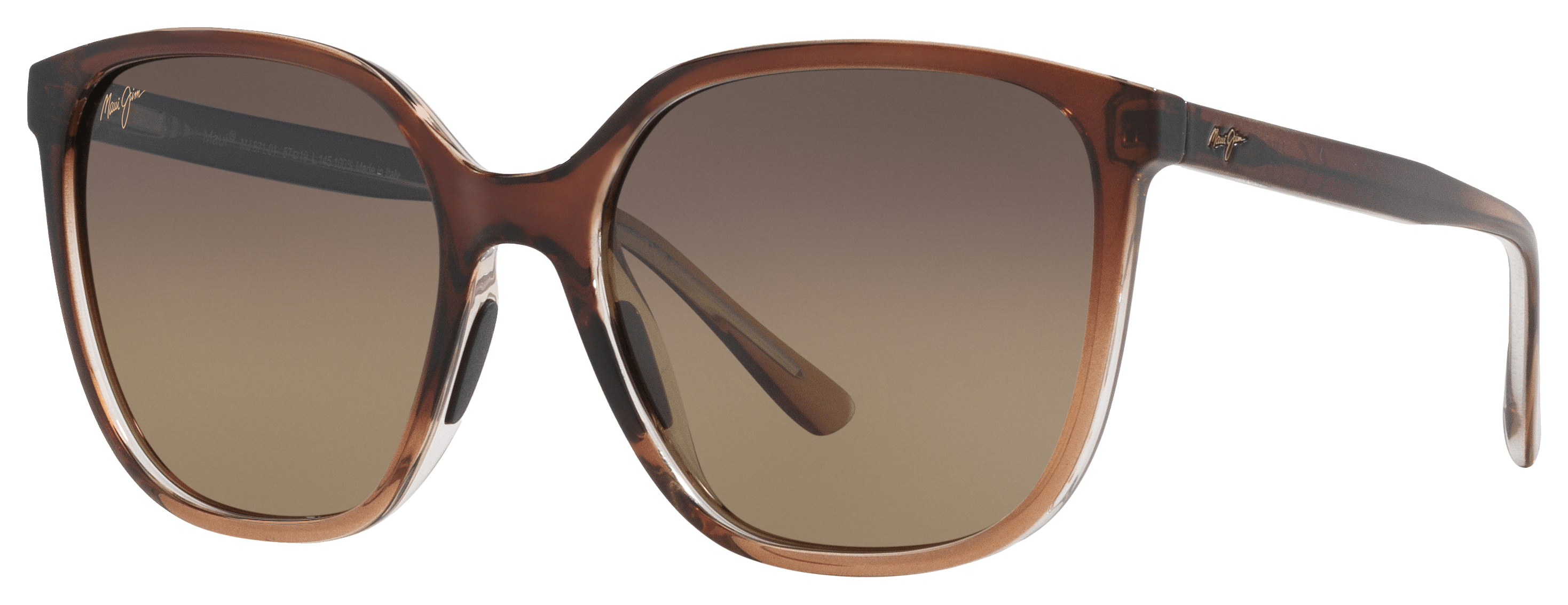 Image of Maui Jim Good Fun Glass Polarized Sunglasses for Ladies - Rootbeer Fade/HCL Bronze - Large