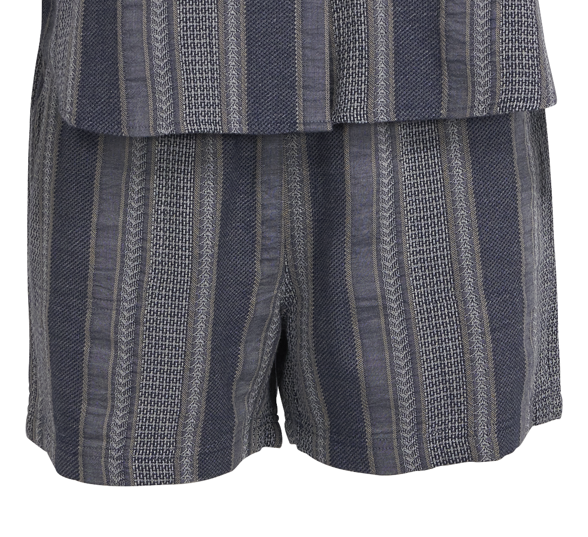 Image of Natural Reflections Jacquard Shorts - Indigo