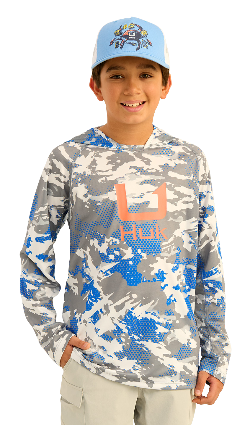 Image of Huk KC Icon Apex Vert Hoodie for Kids - Night Owl 2