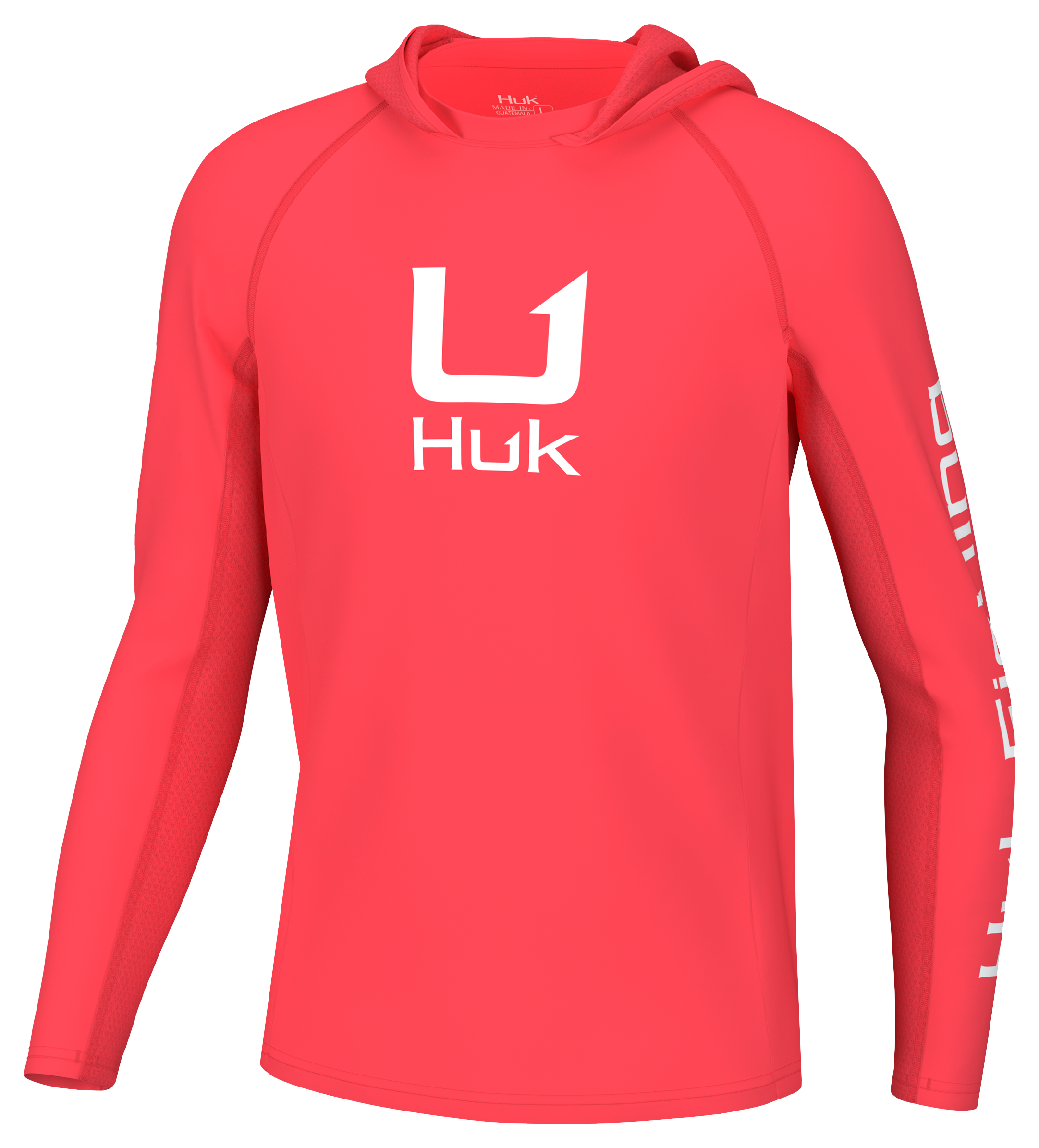 Image of Huk Icon Hoodie for Kids - Neon Coral