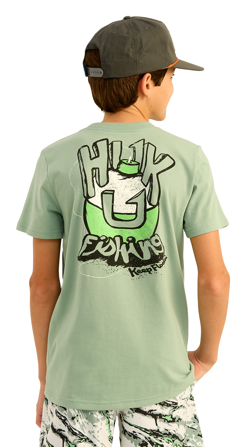 Image of Huk Rad Series Short-Sleeve T-Shirt for Kids - Fog Green - XS
