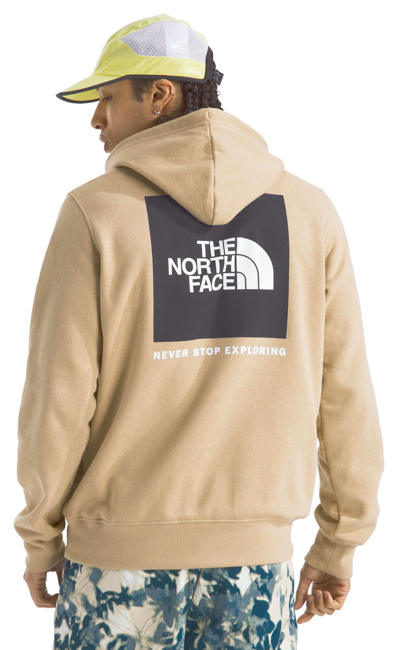 Image of The North Face Box NSE Hoodie for Men - Khaki Stone - L