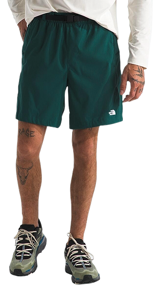 Image of The North Face Class V Pathfinder Belted Shorts for Men - Deep Nori