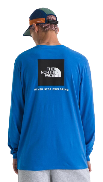 Image of The North Face Box NSE Long-Sleeve T-Shirt for Men - Hero Blue - S