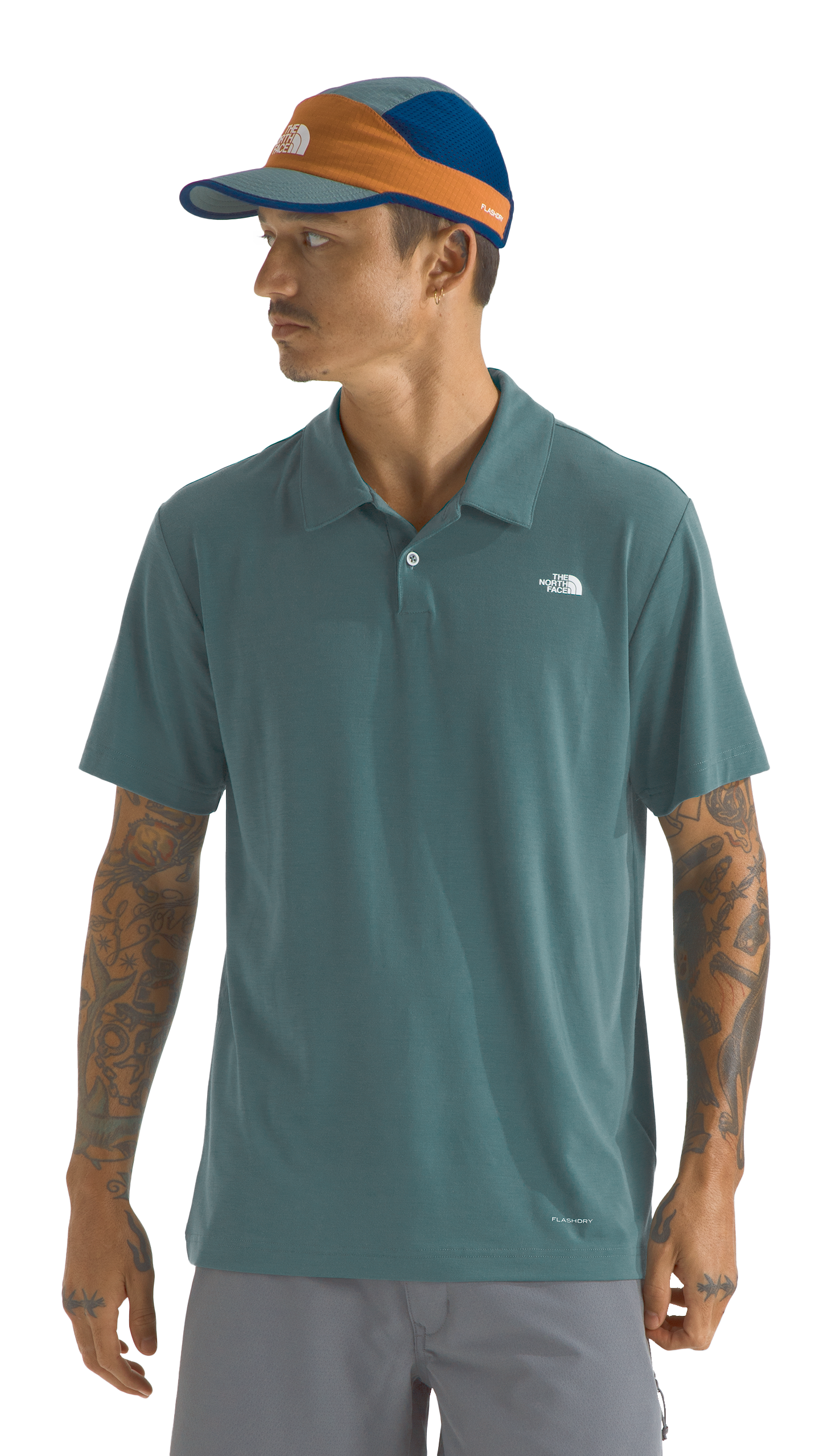 Image of The North Face Adventure Short-Sleeve Polo for Men - Duck Green - M
