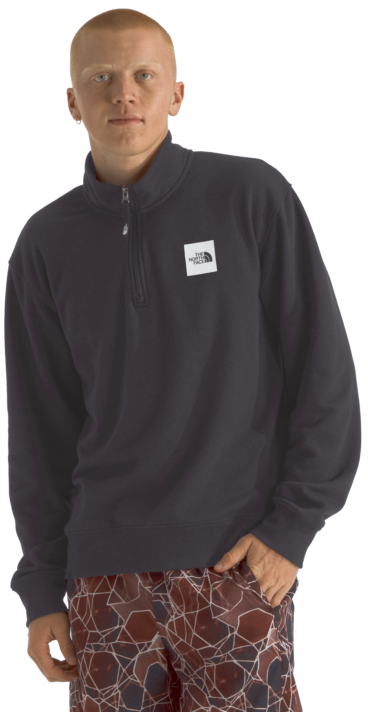 Image of The North Face Box Half Dome Quarter-Zip for Men - TNF Black - 2XL