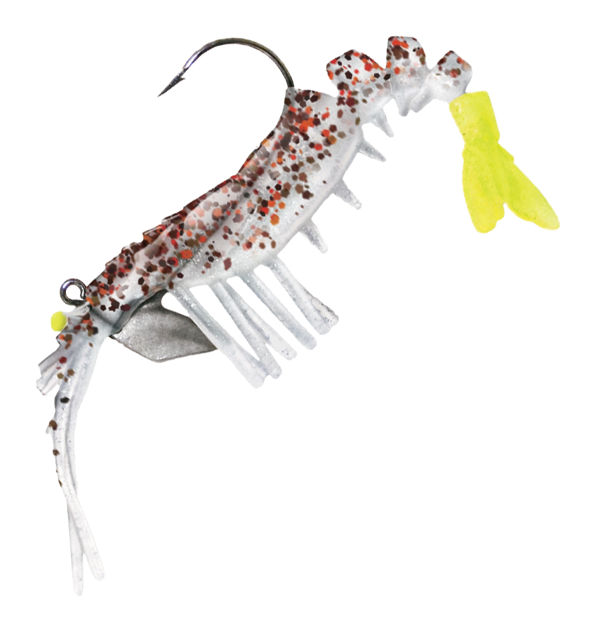 Image of "Vudu Shrimp - 3"" - Cajun Pepper/Chartreuse Tail - 1/8 oz."