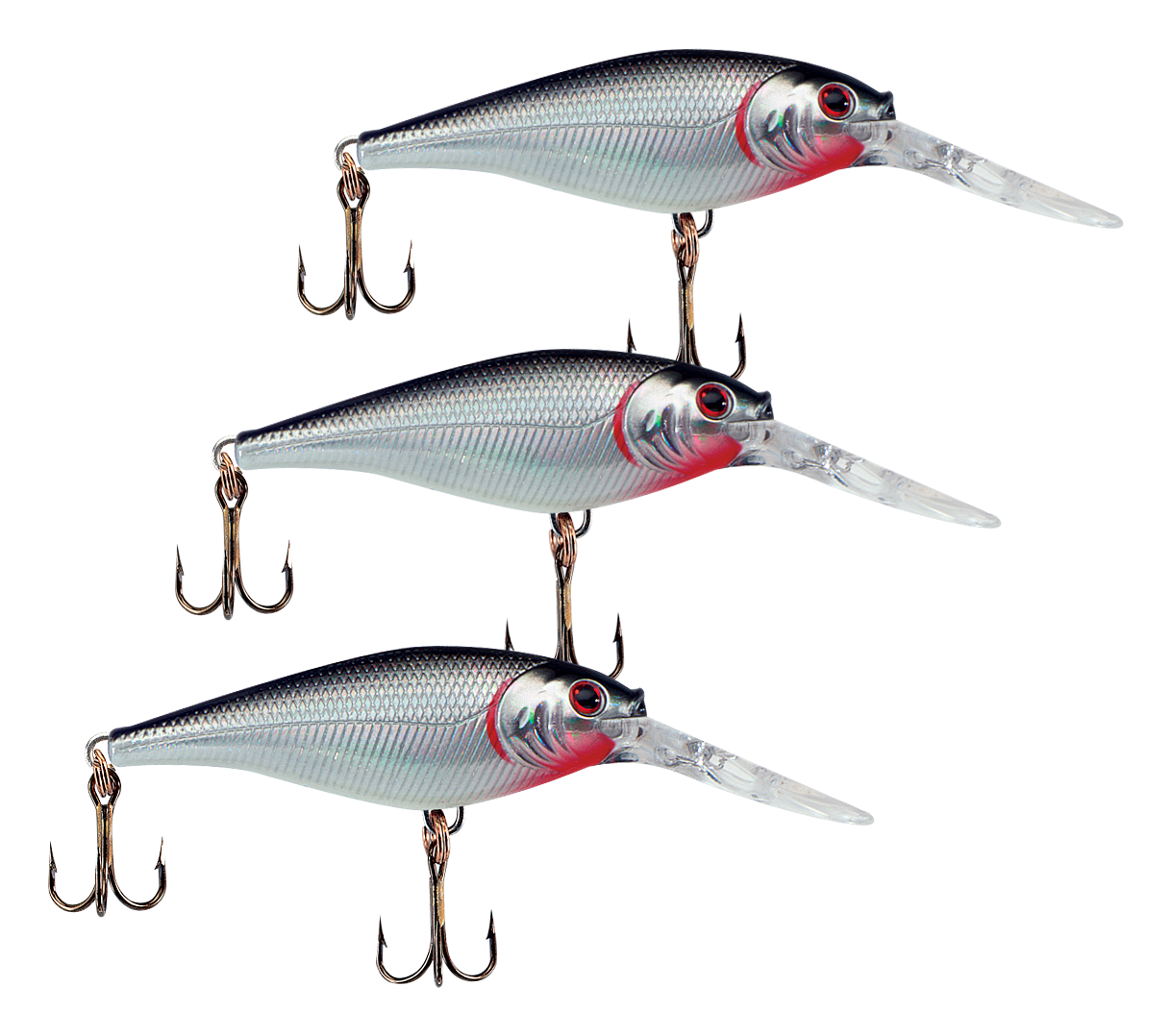 Image of "Berkley Flicker Shad Black Silver Pro Pack - 2"""