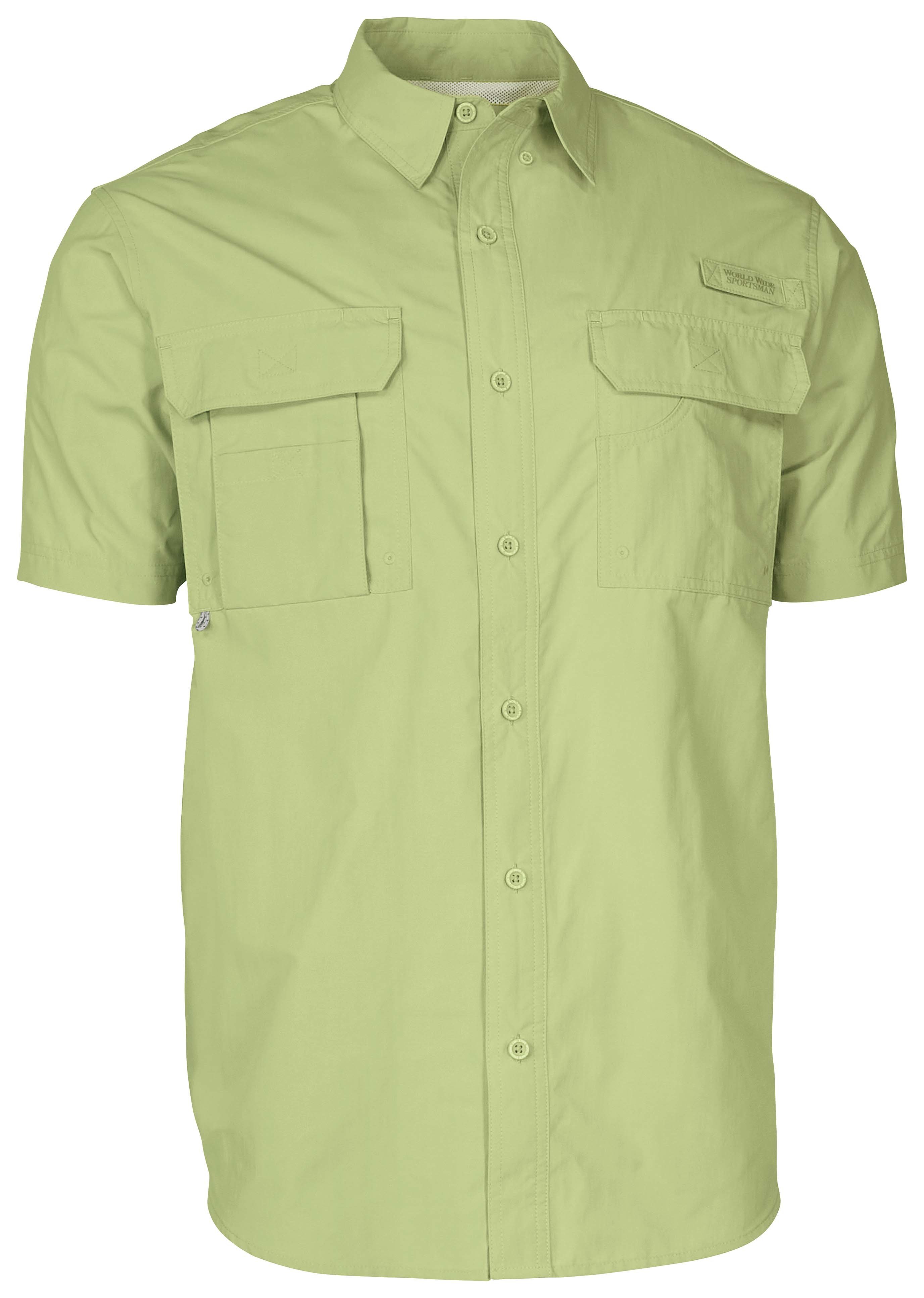 Image of World Wide Sportsman Nylon Angler Short-Sleeve Button-Down Shirt - Winter Pear