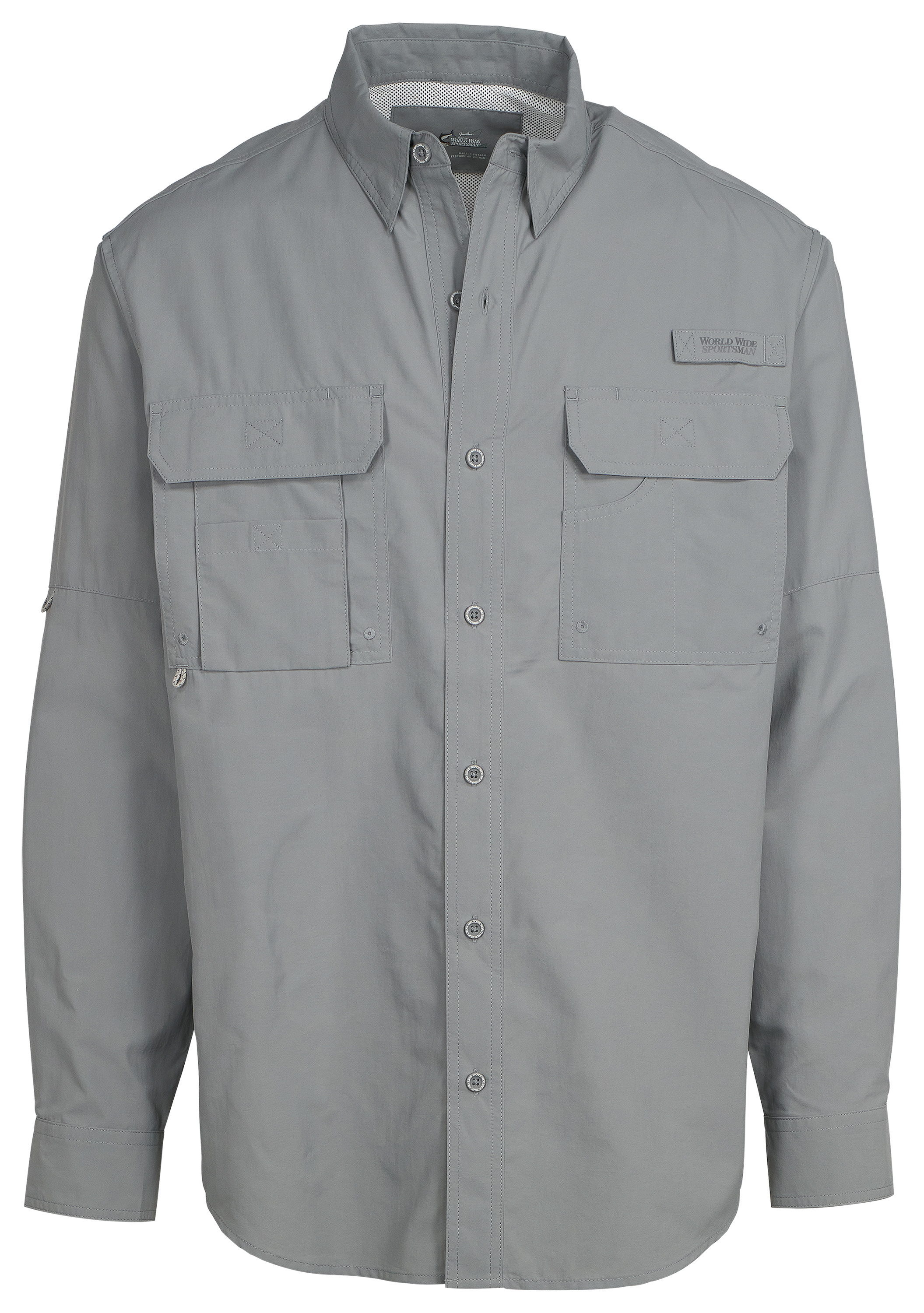 Image of World Wide Sportsman 3D Cool Nylon Angler 2.0 Long-Sleeve Shirt - Monument