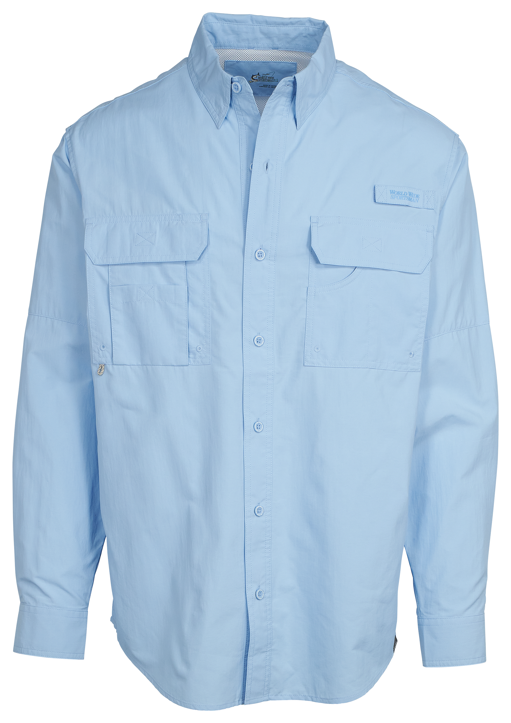 Image of World Wide Sportsman 3D Cool Nylon Angler 2.0 Long-Sleeve Shirt - Bluebell