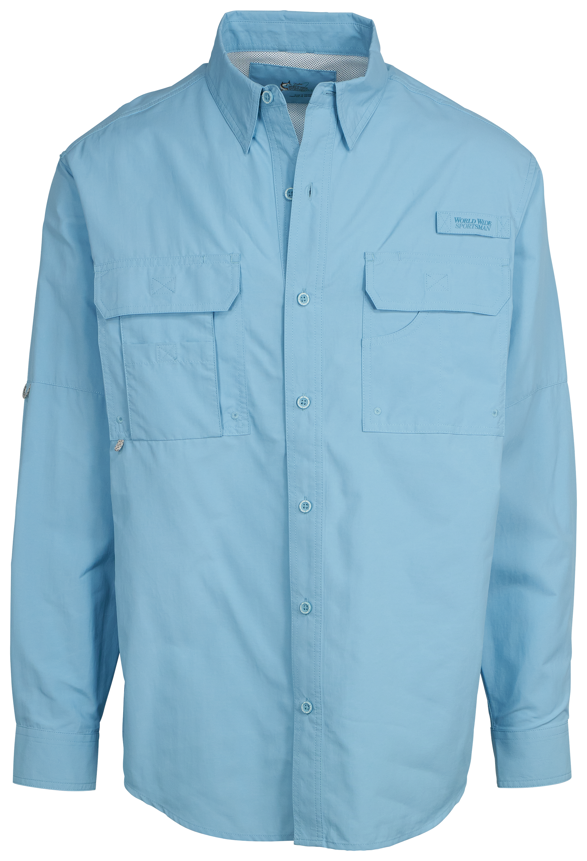 Image of World Wide Sportsman 3D Cool Nylon Angler 2.0 Long-Sleeve Shirt - Milky Blue