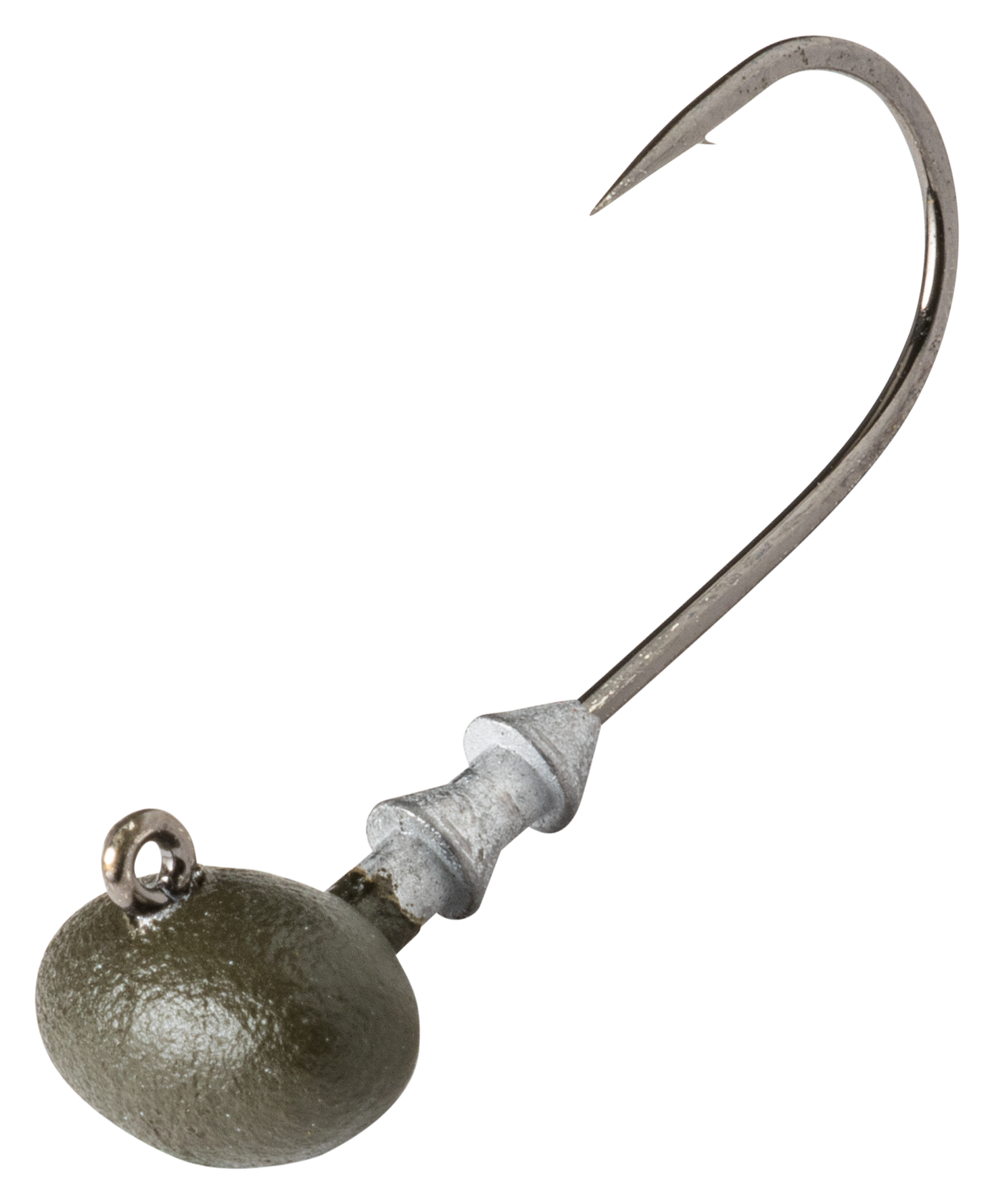 Image of Great Lakes Finesse Stealth Football Jighead - Matte Green Pumpkin - 3/8 oz.