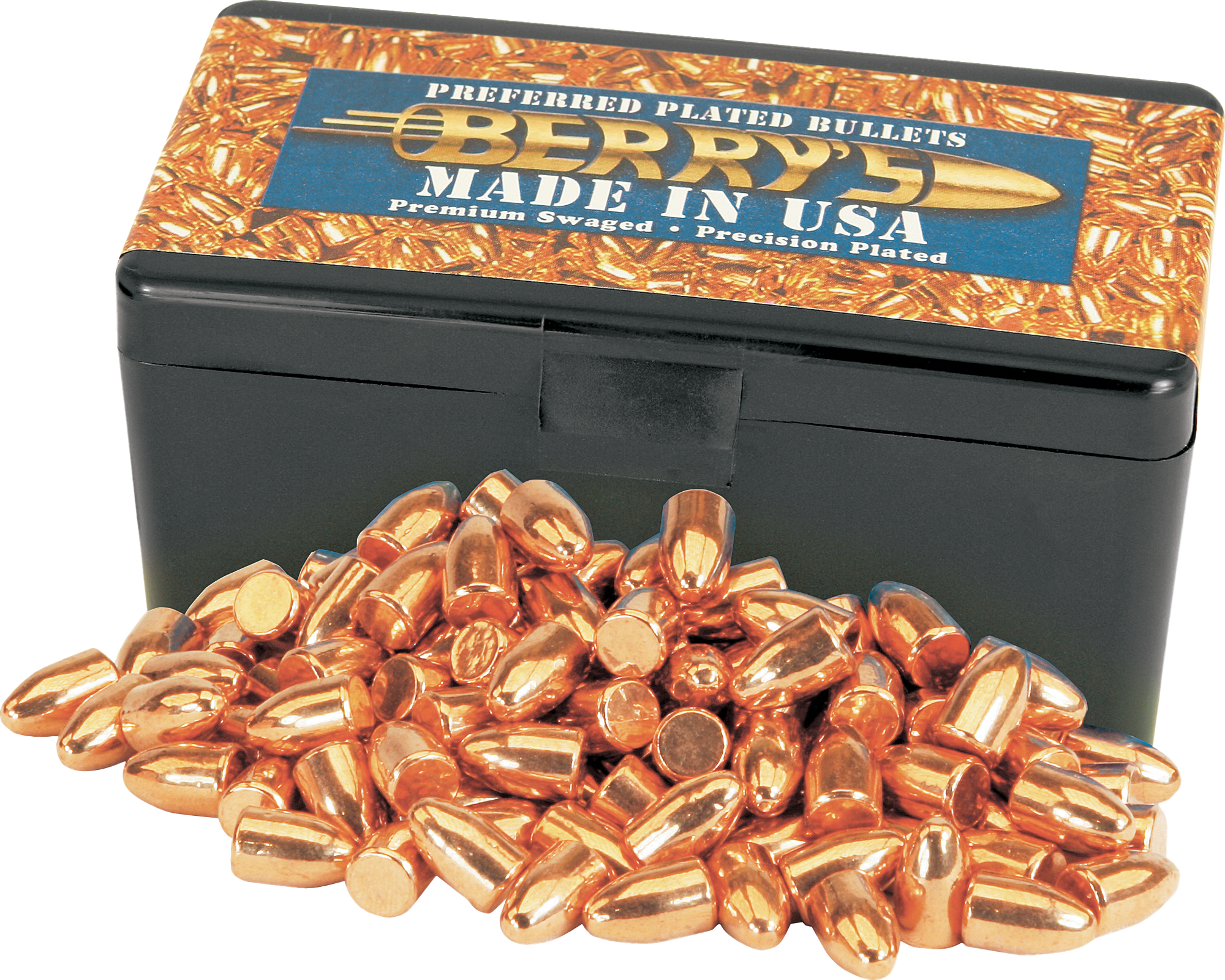 Berry's Preferred Plated Pistol Bullets - 9mm Luger - 115 Grain - RN -  Berry's Bullets