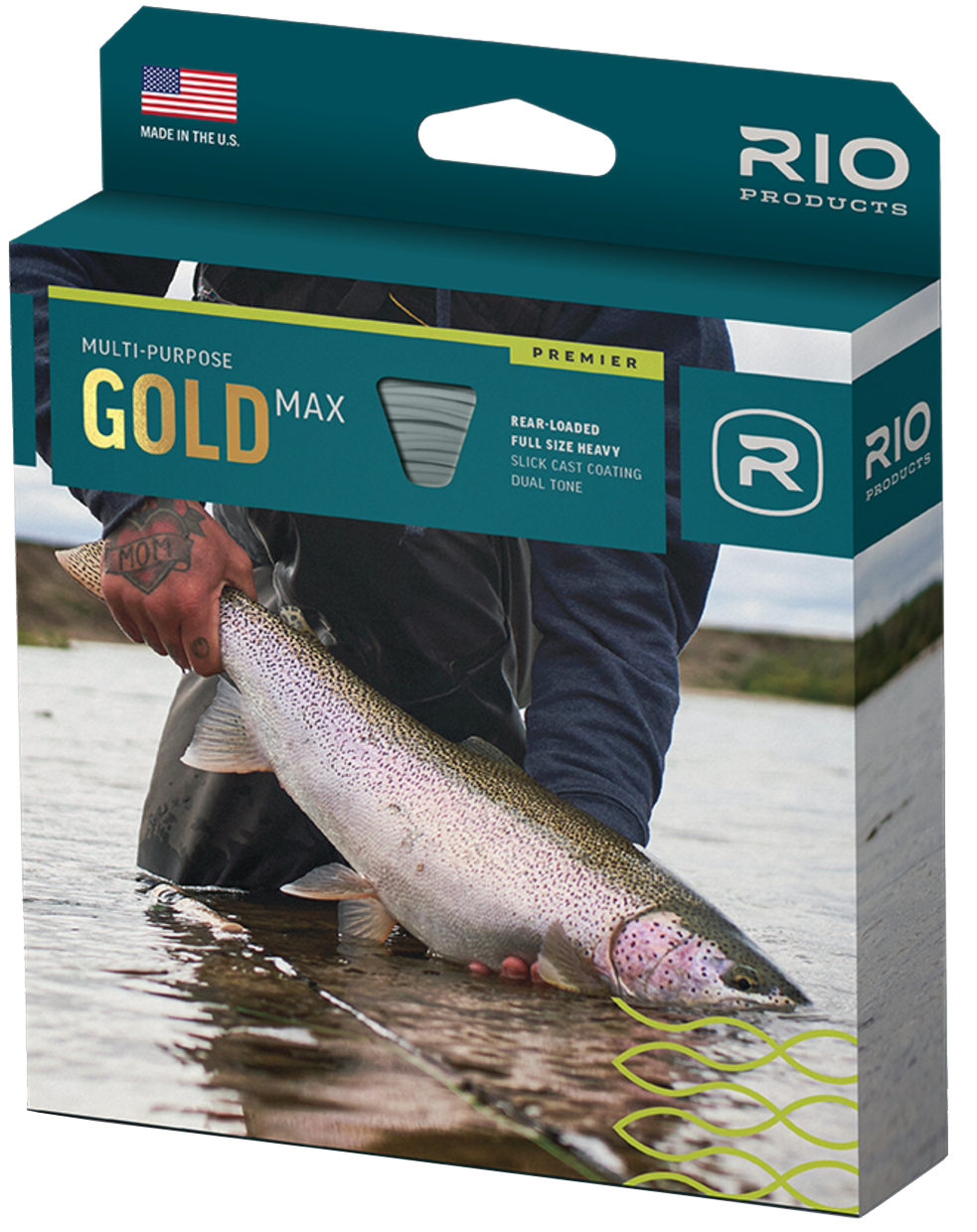 Image of RIO Premier Gold Max Fly Line - Mint/Blaze Orange - 7
