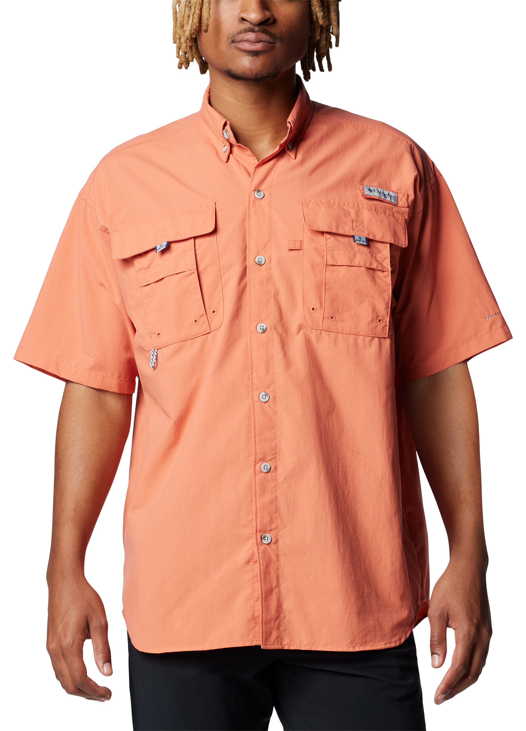 Image of Columbia Bahama Short-Sleeve Shirt - Faded Peach - M