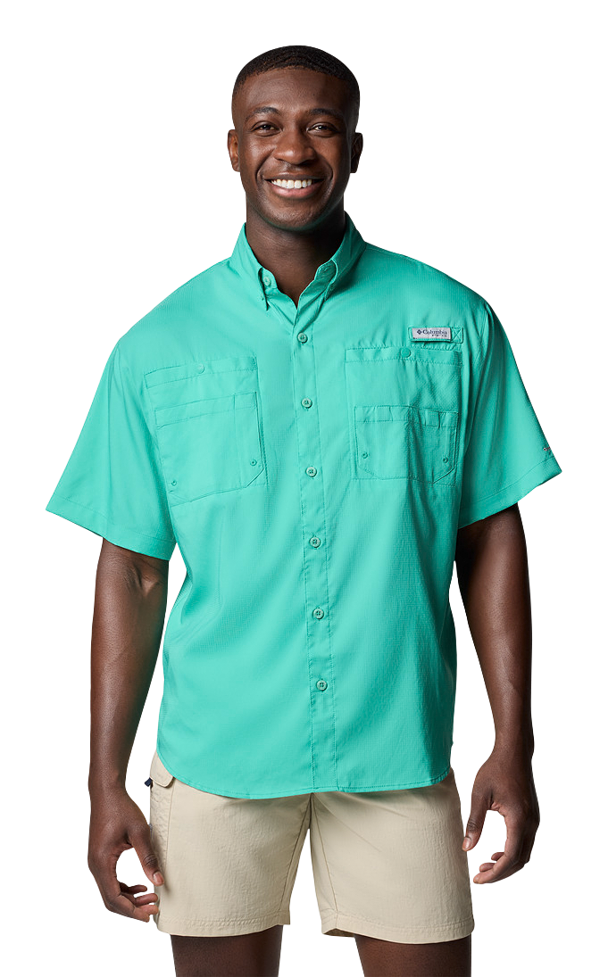Image of Columbia Tamiami II Short-Sleeve Button-Down Shirt - Glaze Green