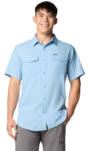 Image of Columbia Utilizer II Solid Short-Sleeve Shirt for Men - Ripple Blue